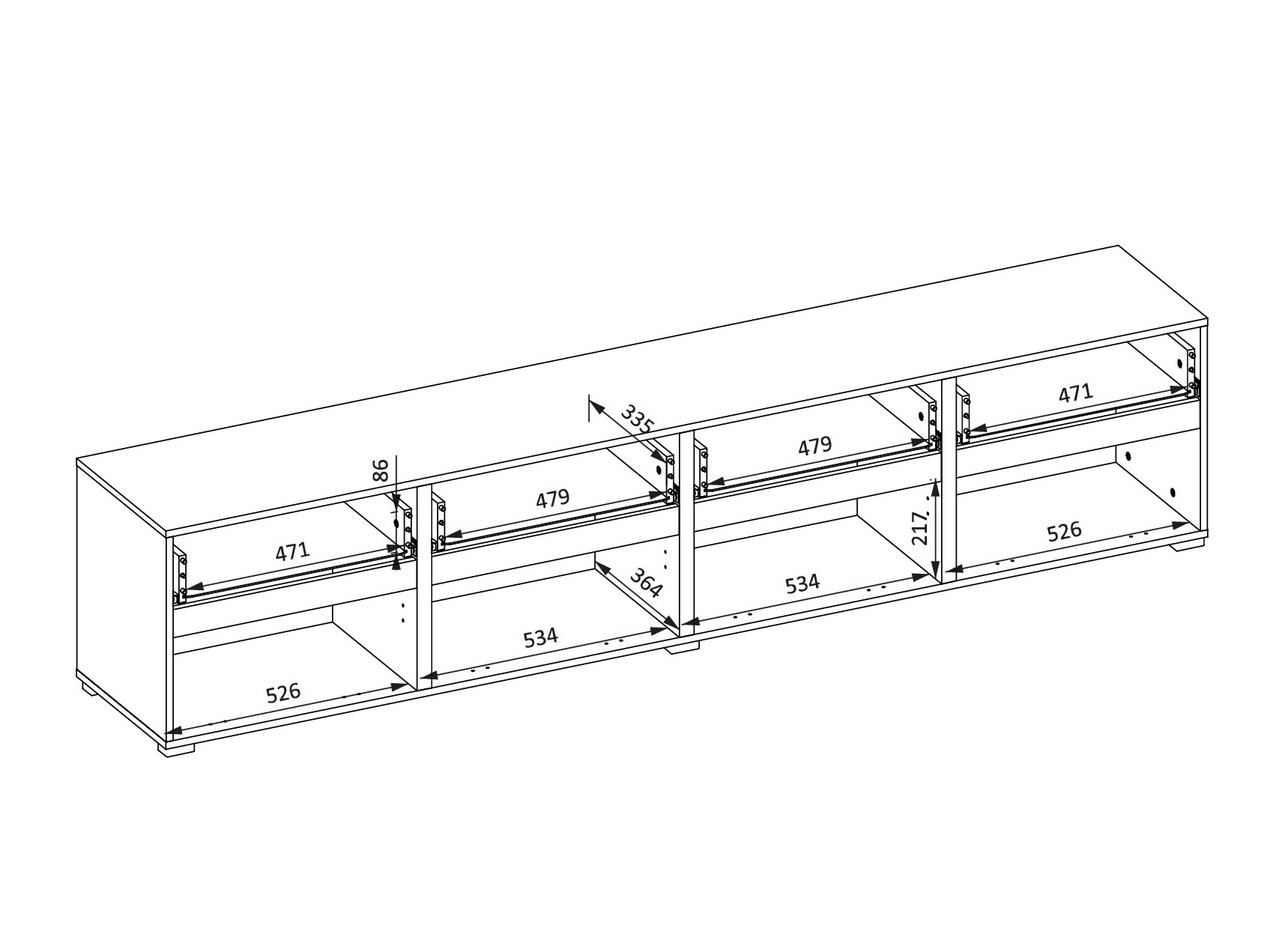 TV komoda Alfere 101 (Belo)
