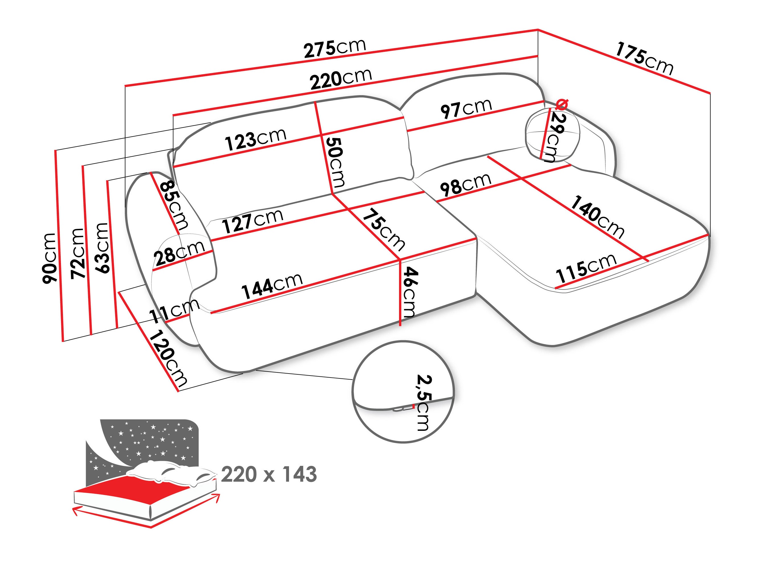 Ugaona garnitura TrendyNest 110 (Now or never 03)
