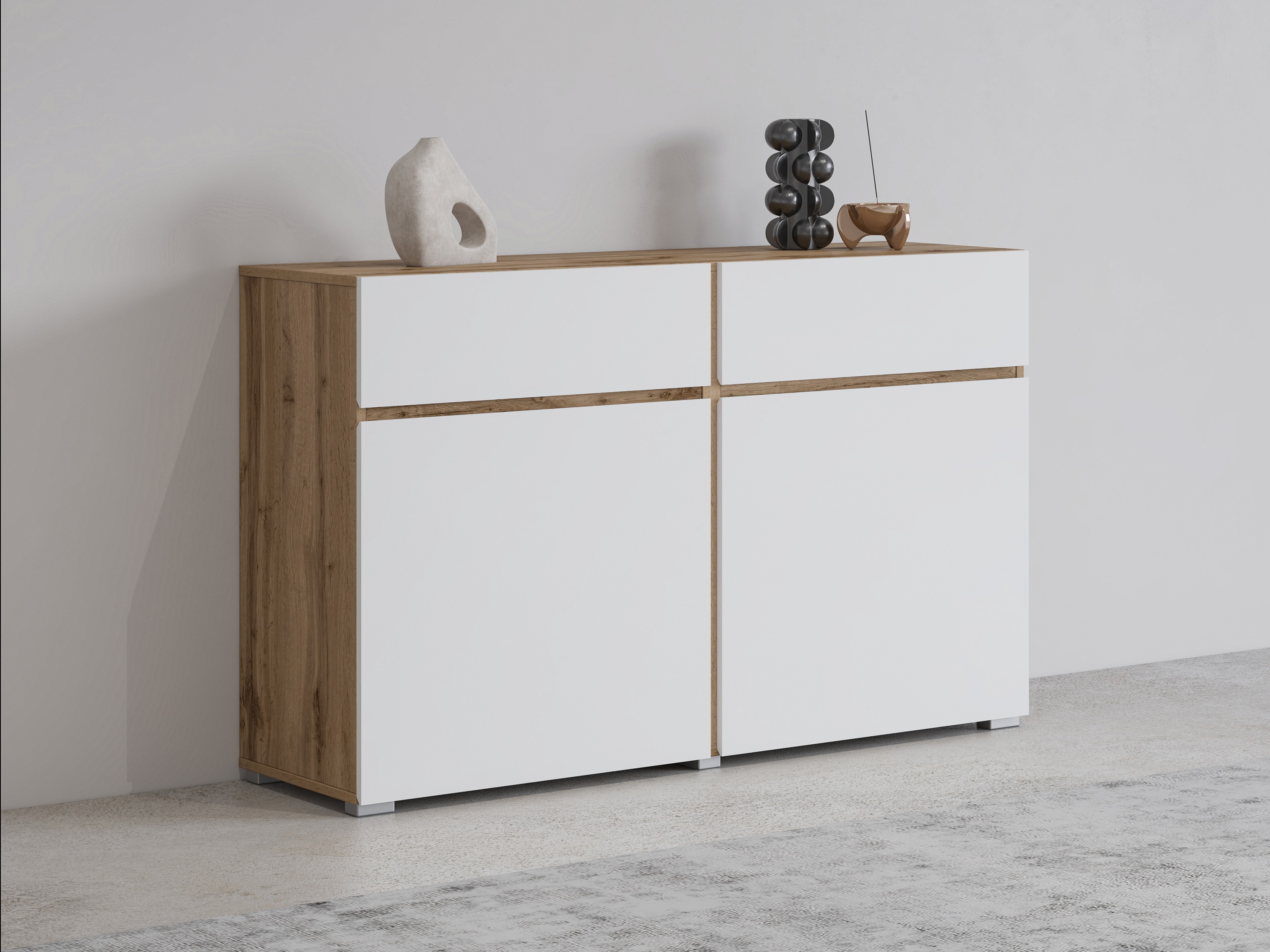 Komoda Alfere 104 (Hrast Votan + Belo)
