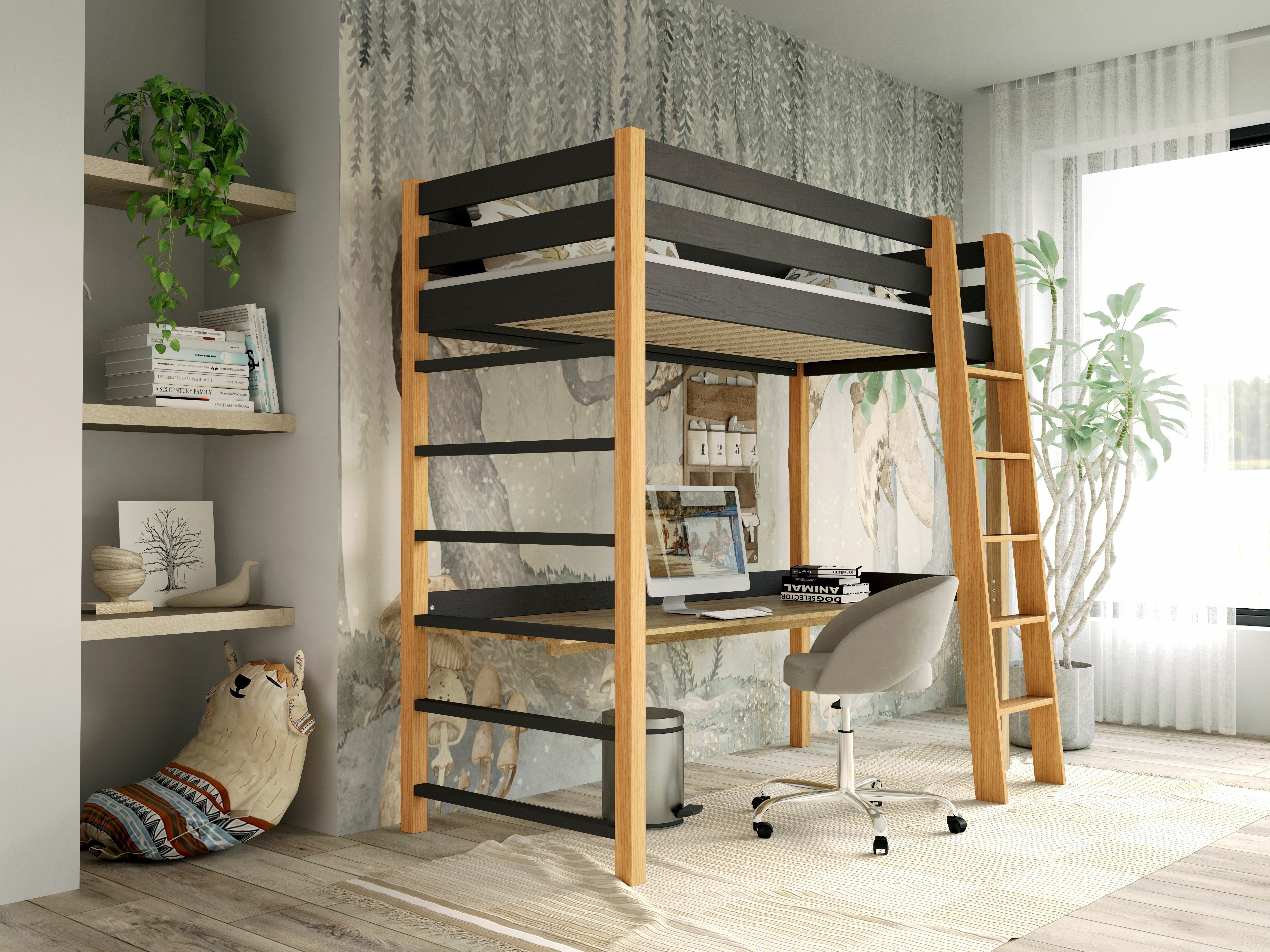 Krevet na sprat Ogden 173 (Crno)