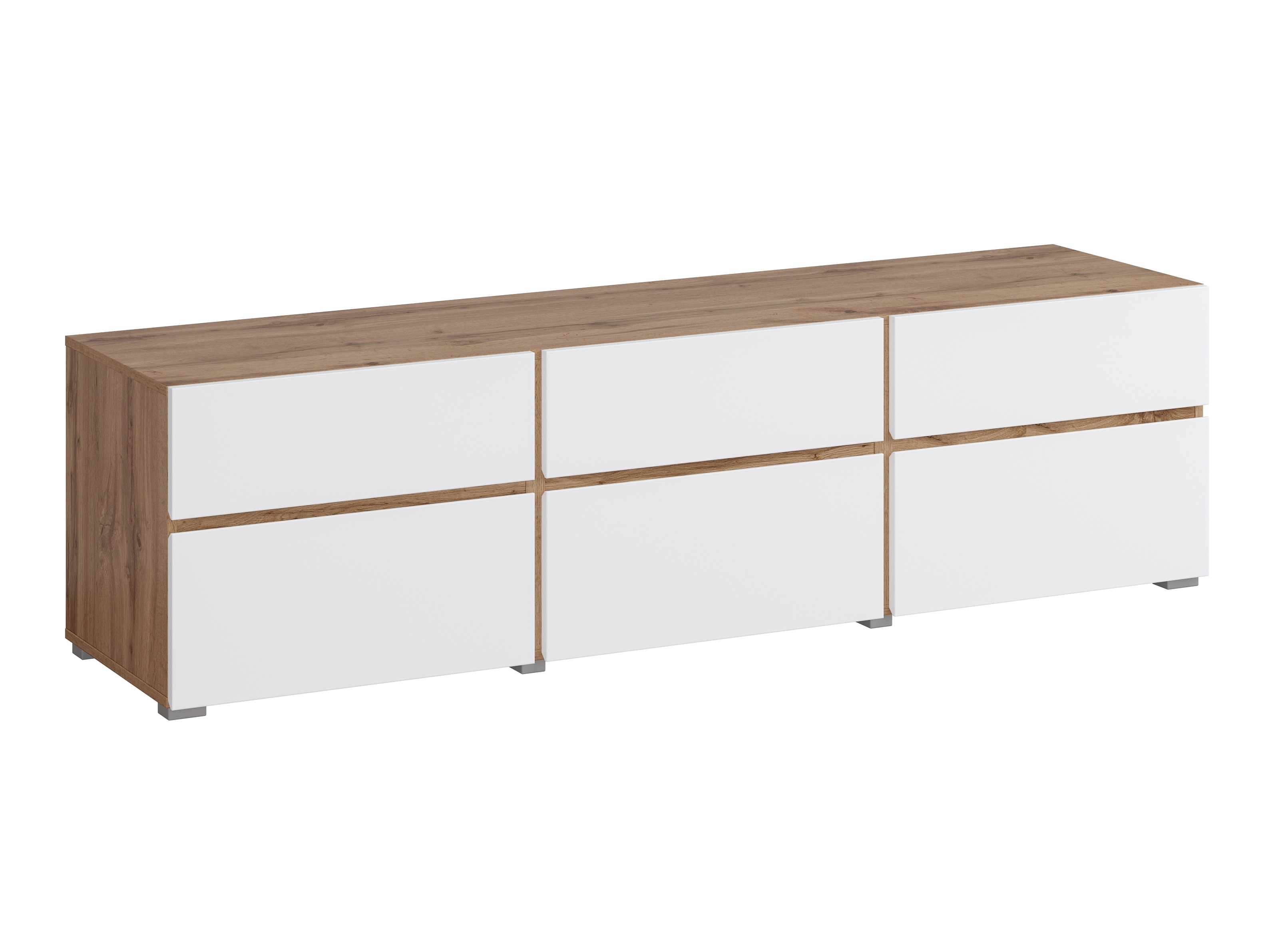 TV komoda Alfere 102 (Hrast Votan + Belo)