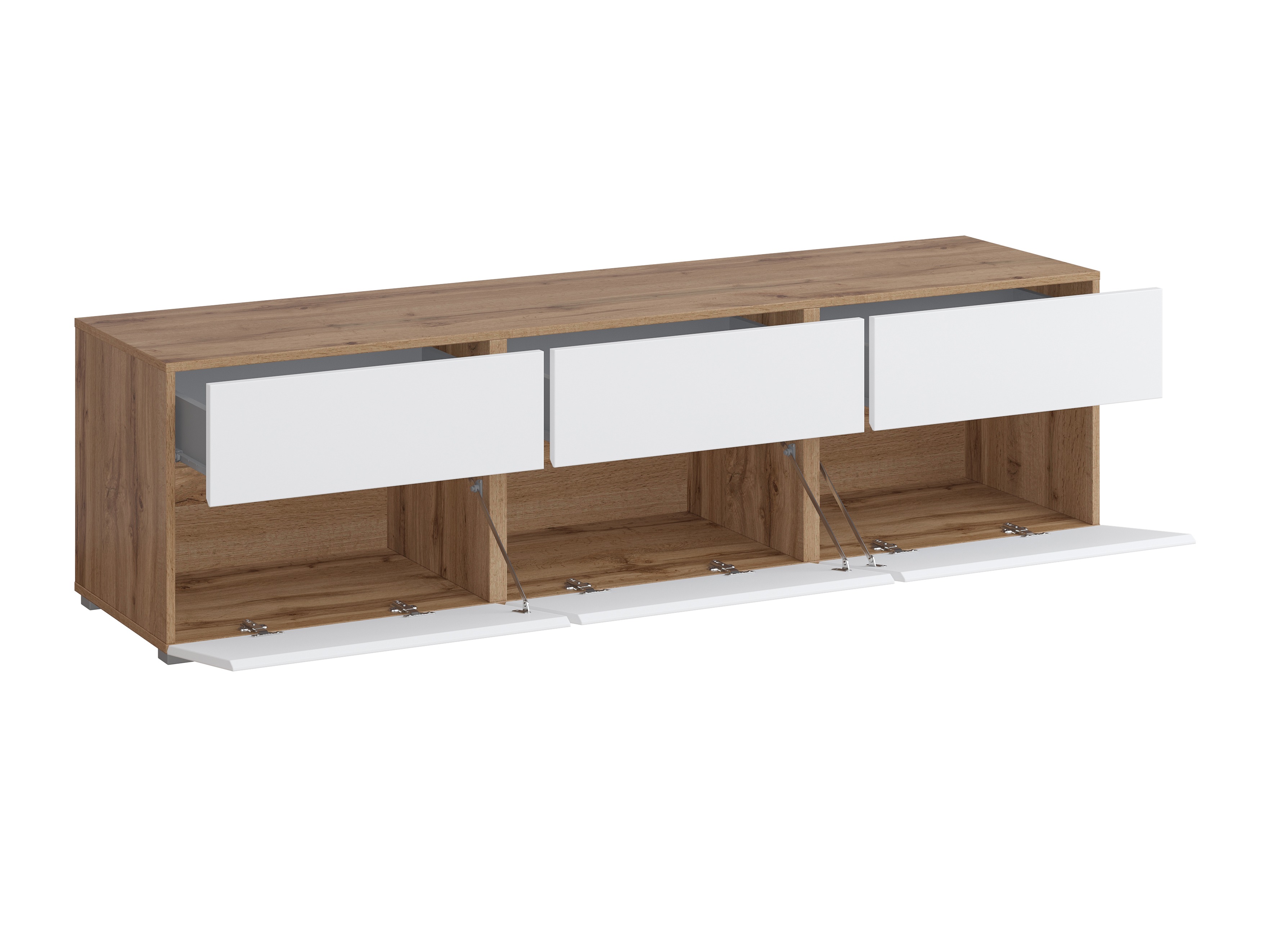 TV komoda Alfere 102 (Hrast Votan + Belo)