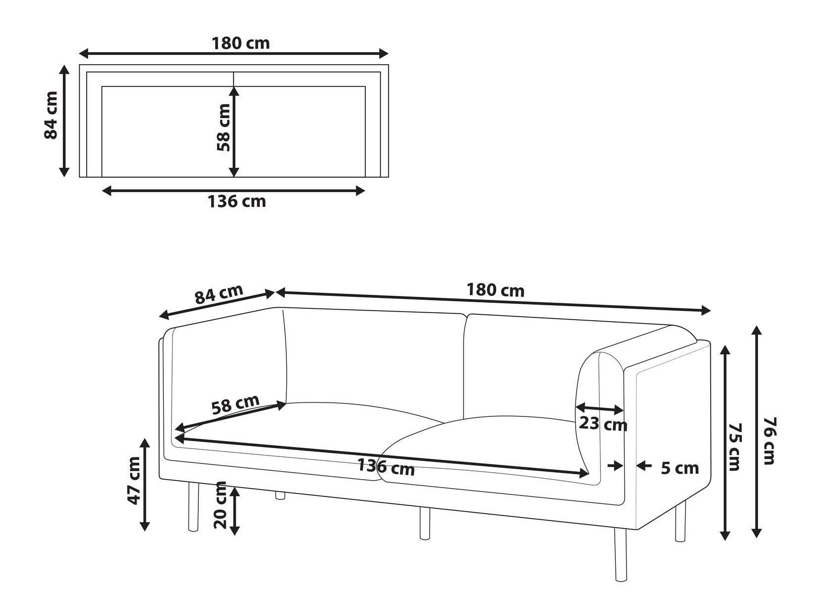 Sofa Berwyn 2684 (Belo)
