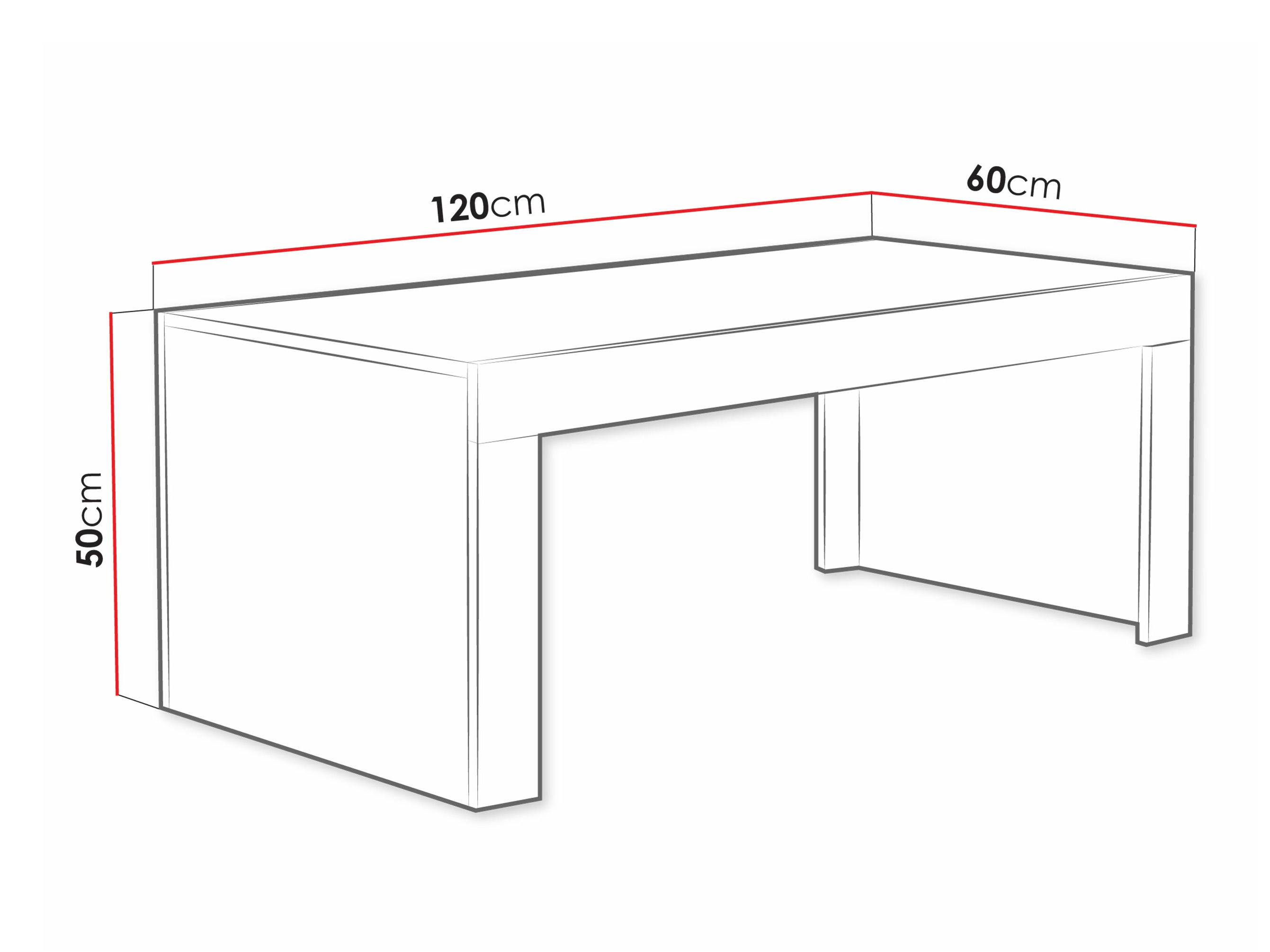 Stočić za kafu Charlotte 107 (Belo + Sjajno belo)