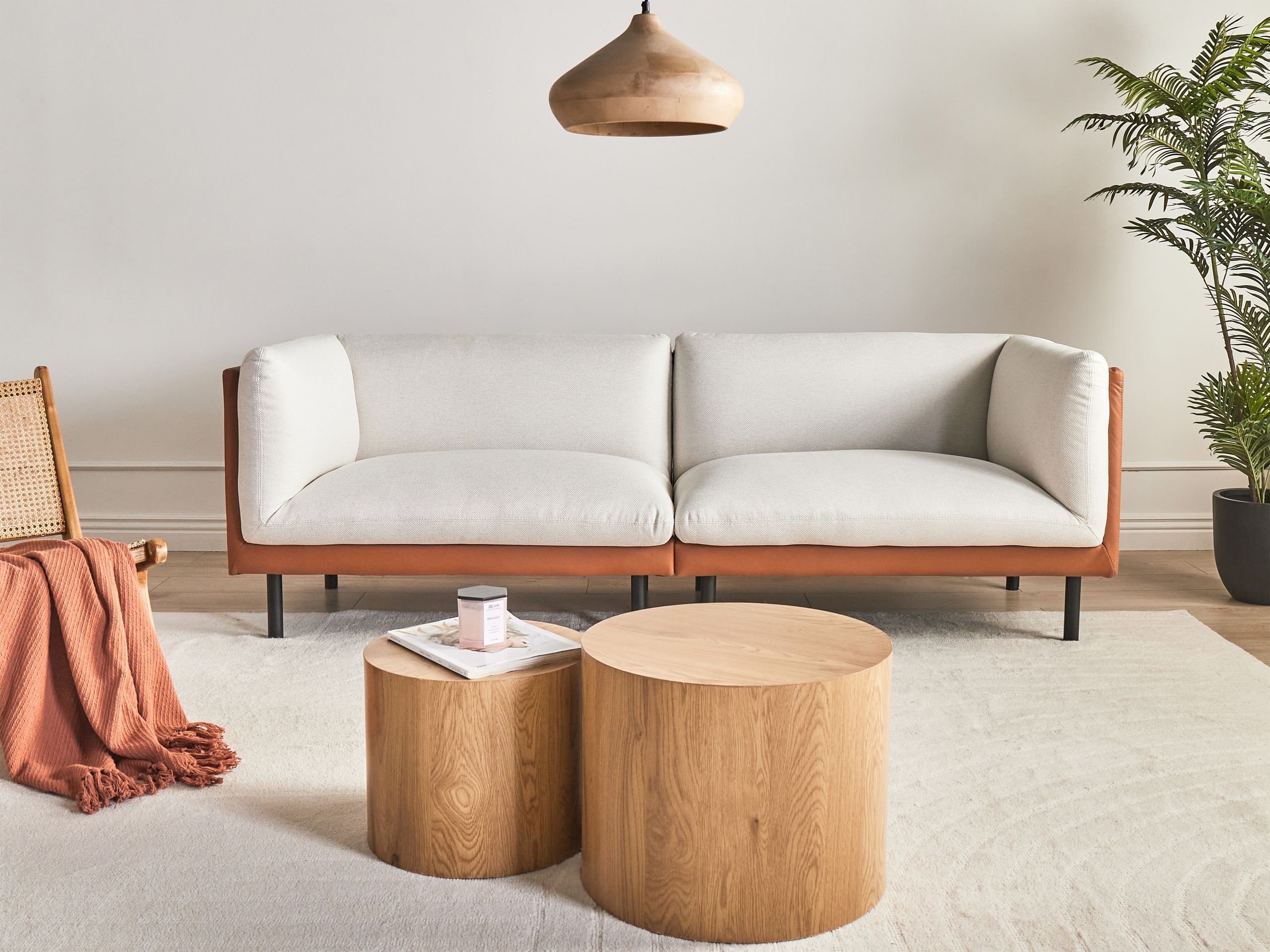 Sofa Berwyn 3082 (Belo + Smeđa)