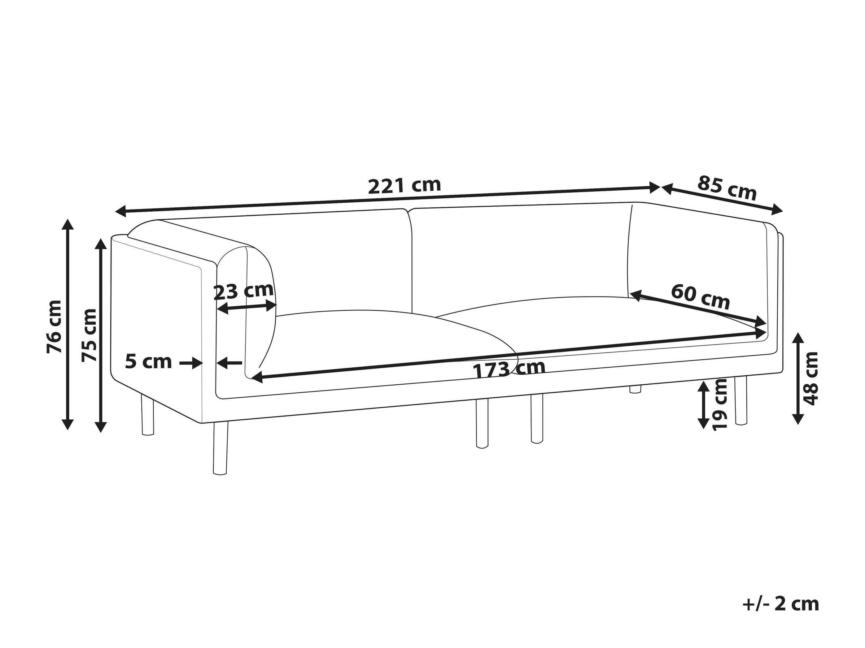 Sofa Berwyn 3082 (Svetlo smeđa)