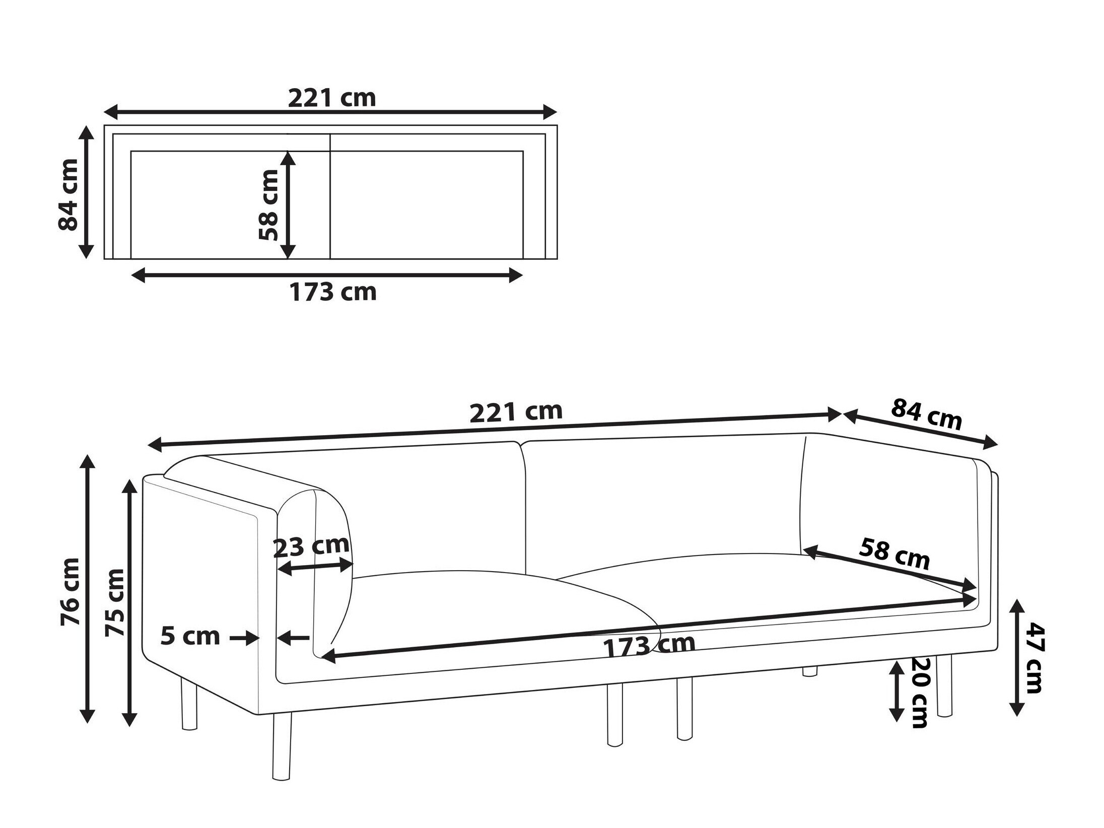 Sofa Berwyn 3082 (Tamno plavo)