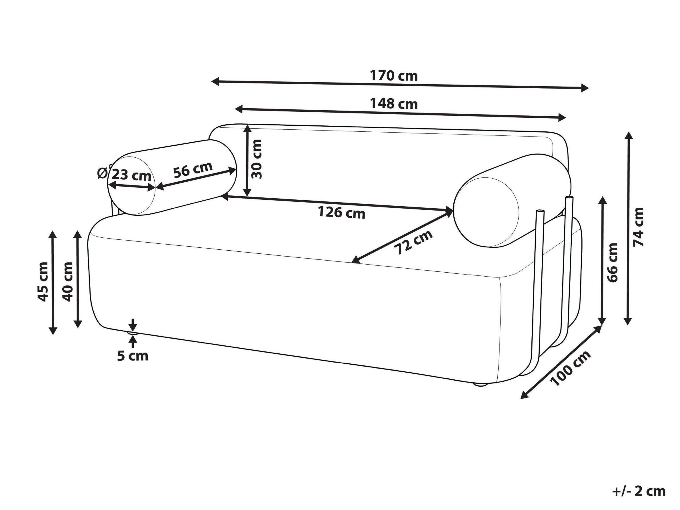 Sofa Berwyn 3094 (Bež)
