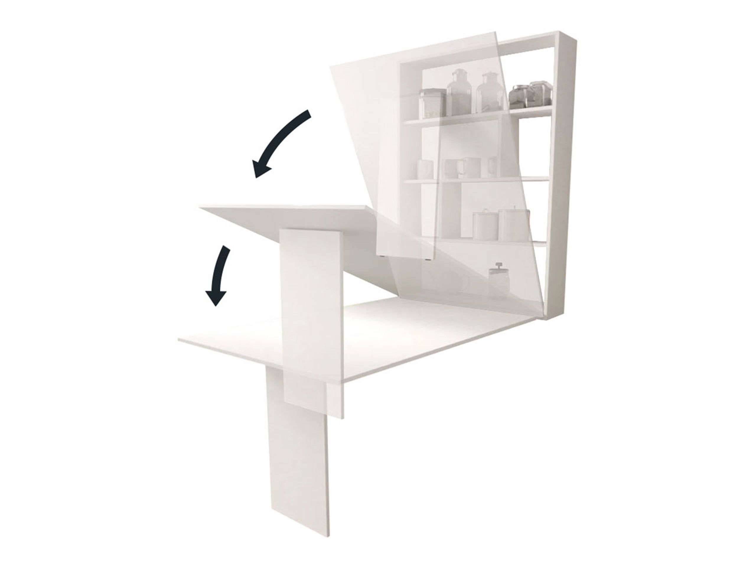 Sklopivi sto Hartford 428 (Crno + Beton)