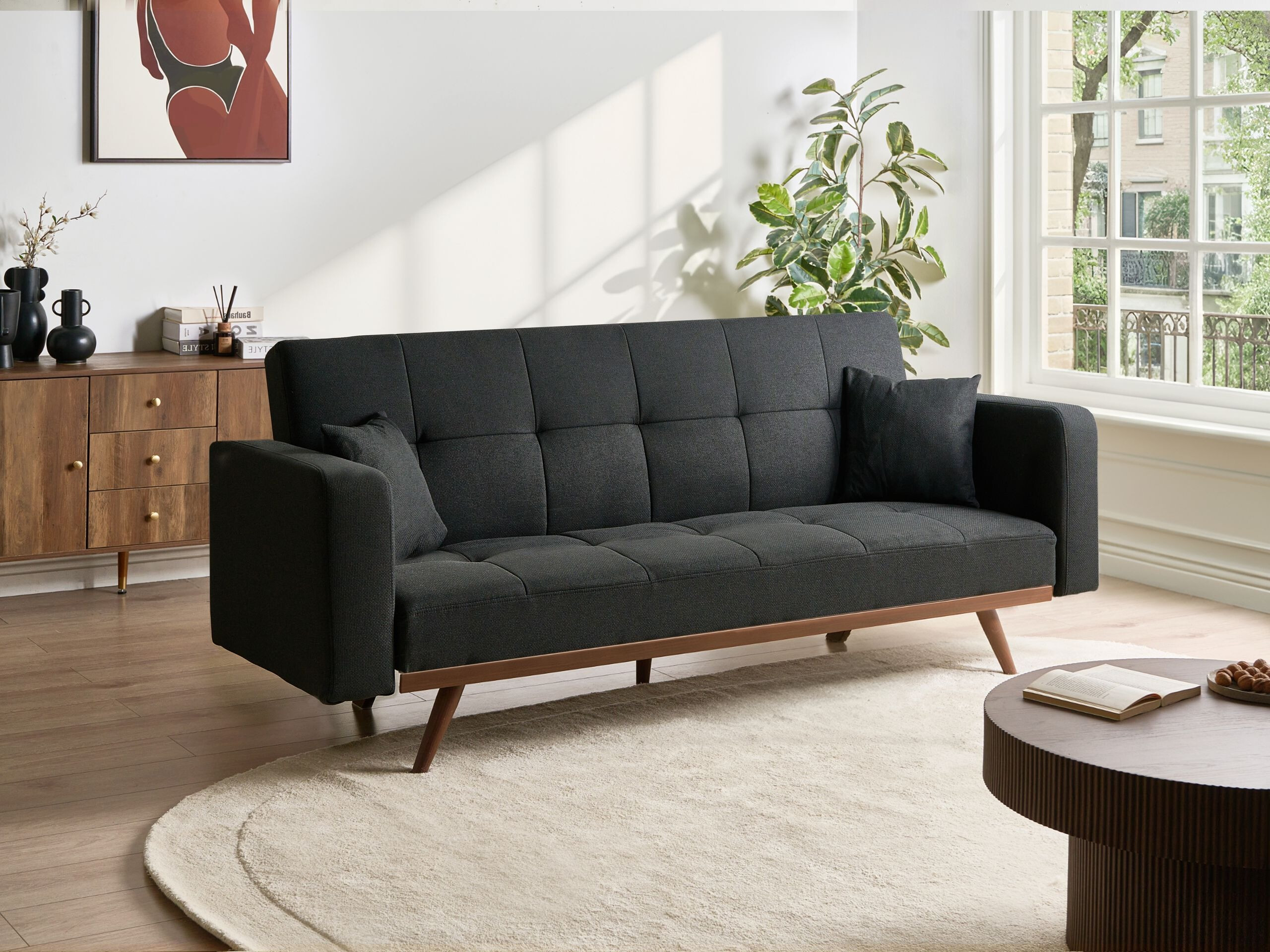 Sofa na razvlačenje Berwyn 3123 (Crno)