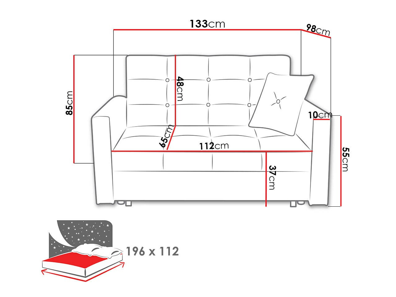 Sofa na razvlačenje Seruna II (Nazar 225.06)