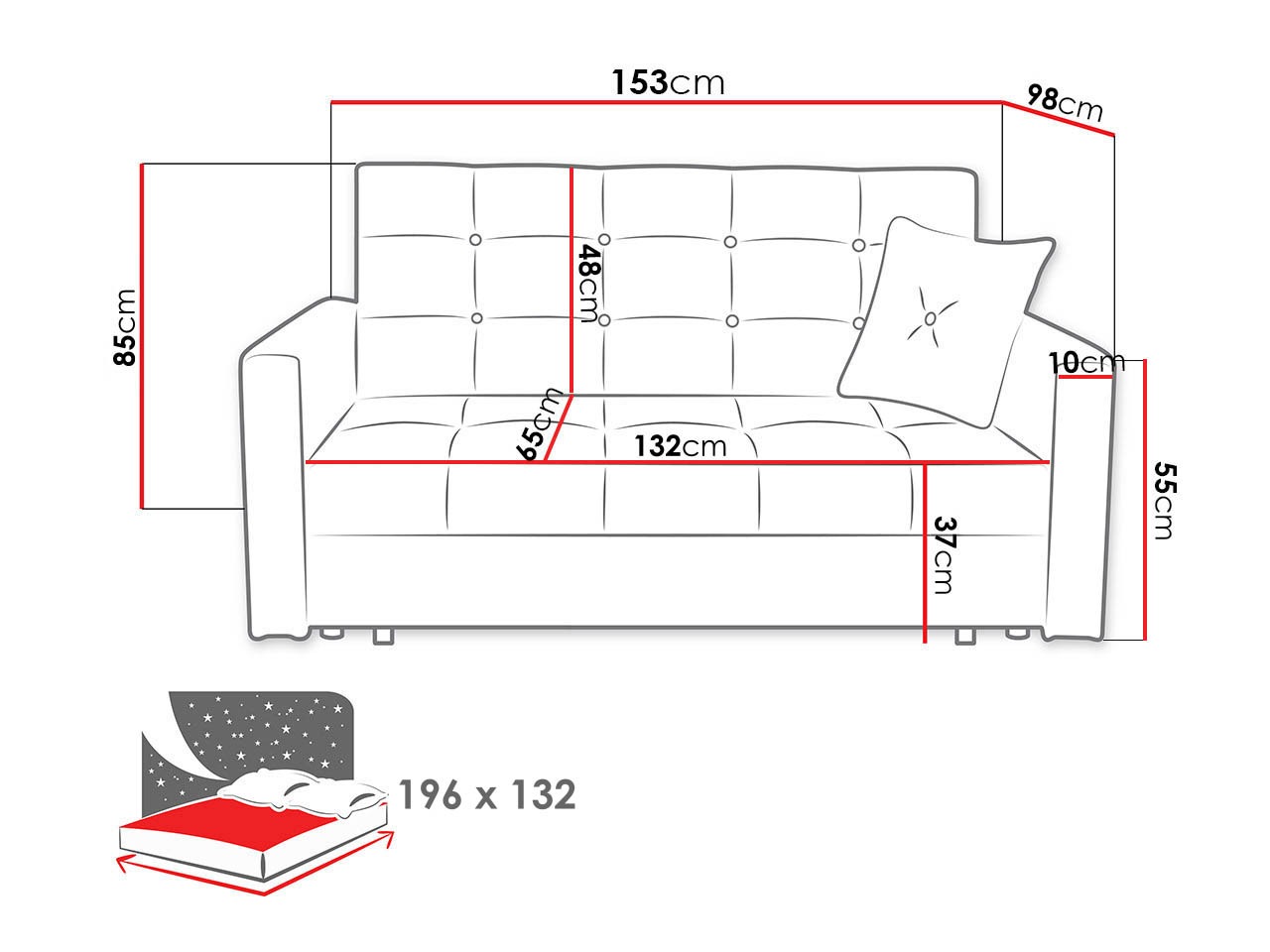 Sofa na razvlačenje Seruna III (Nazar 225.05)