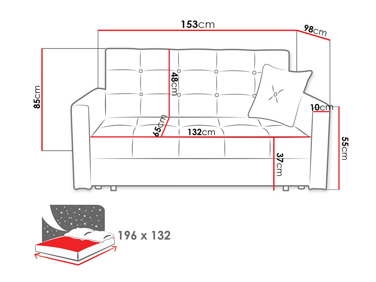Sofa na razvlačenje Seruna III (Tatum 278)