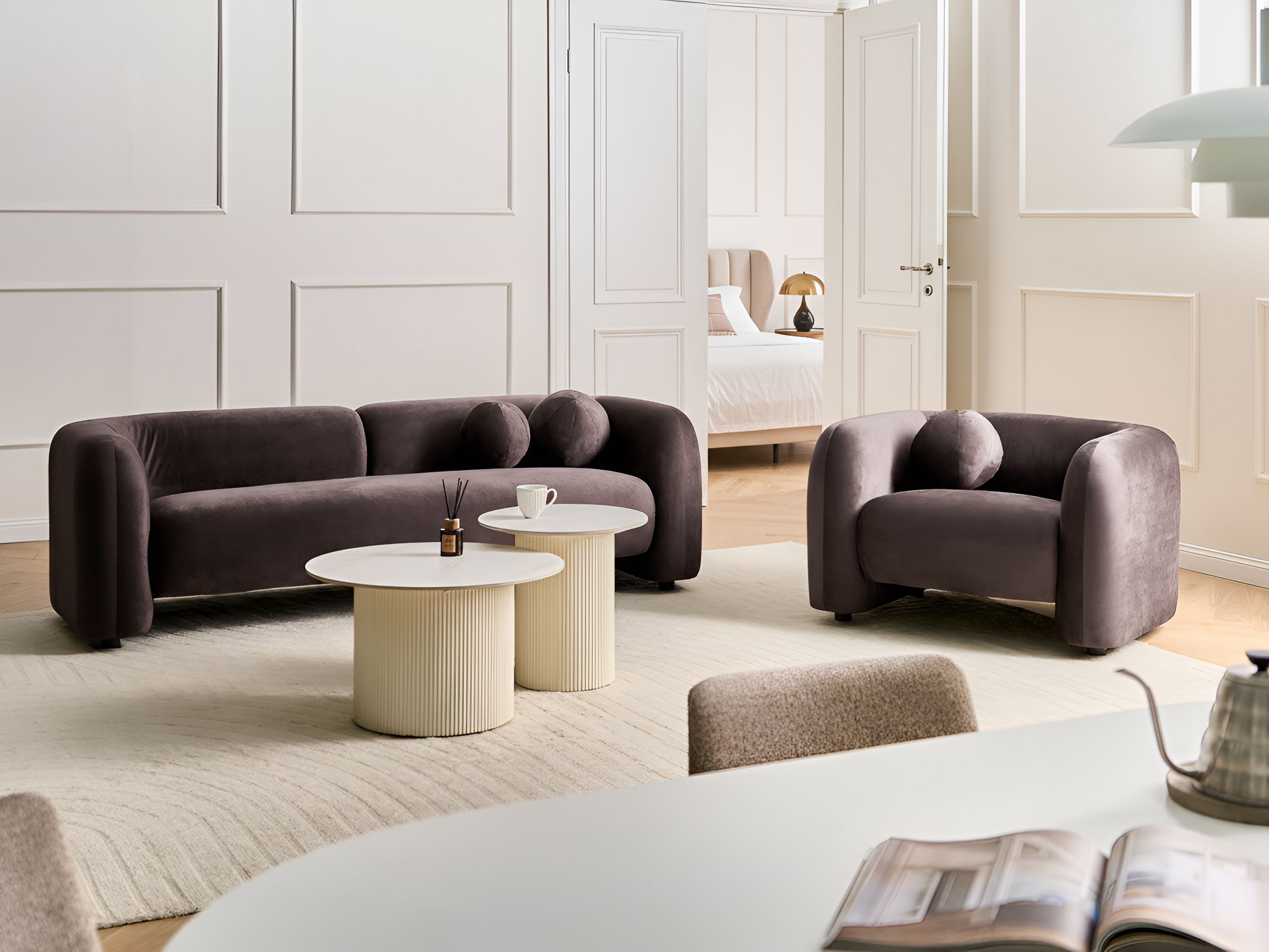 Sofa Veselme 103 (Tamno smeđa)