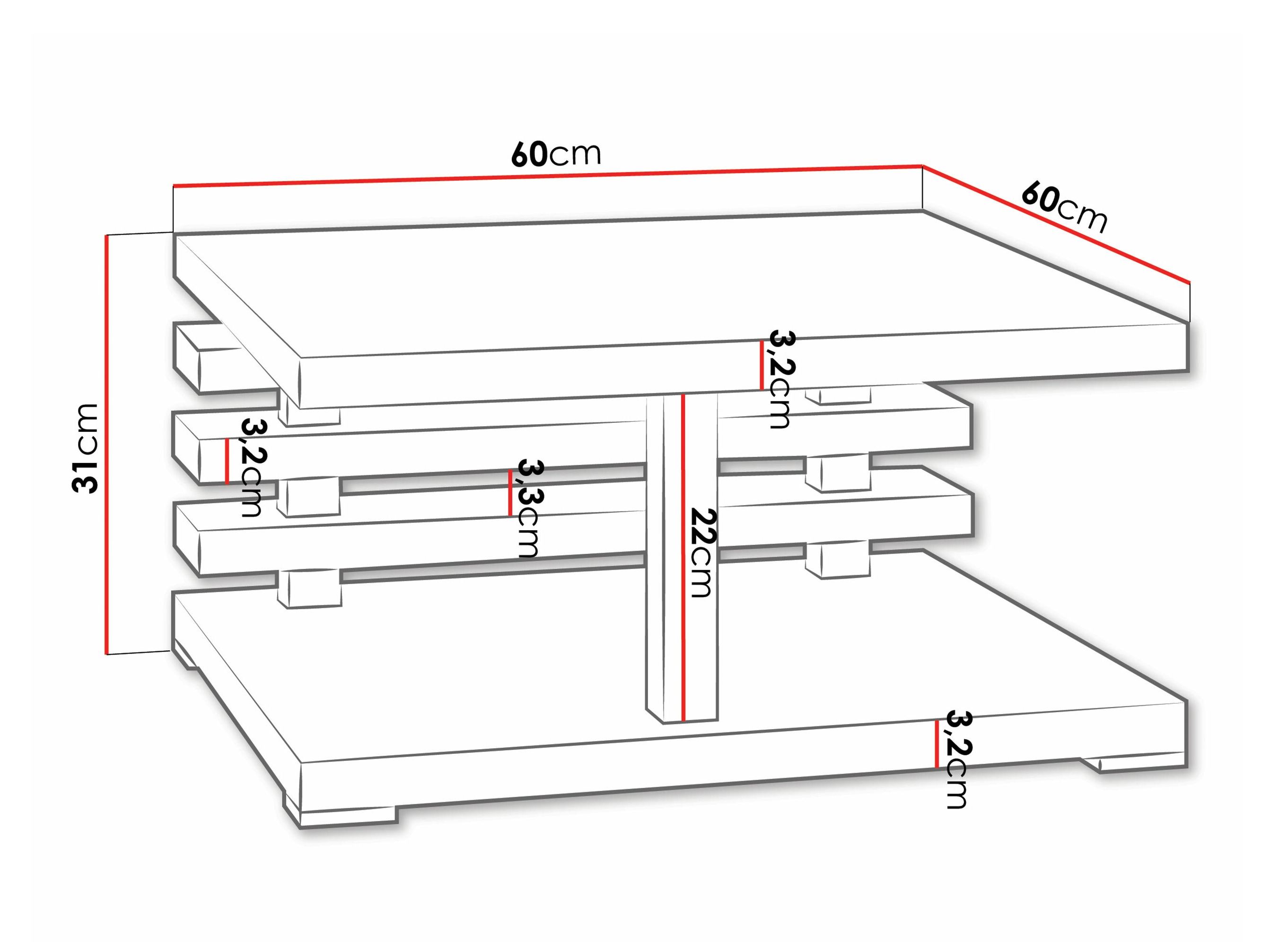 Stočić za kafu Consortum (Mat belo)