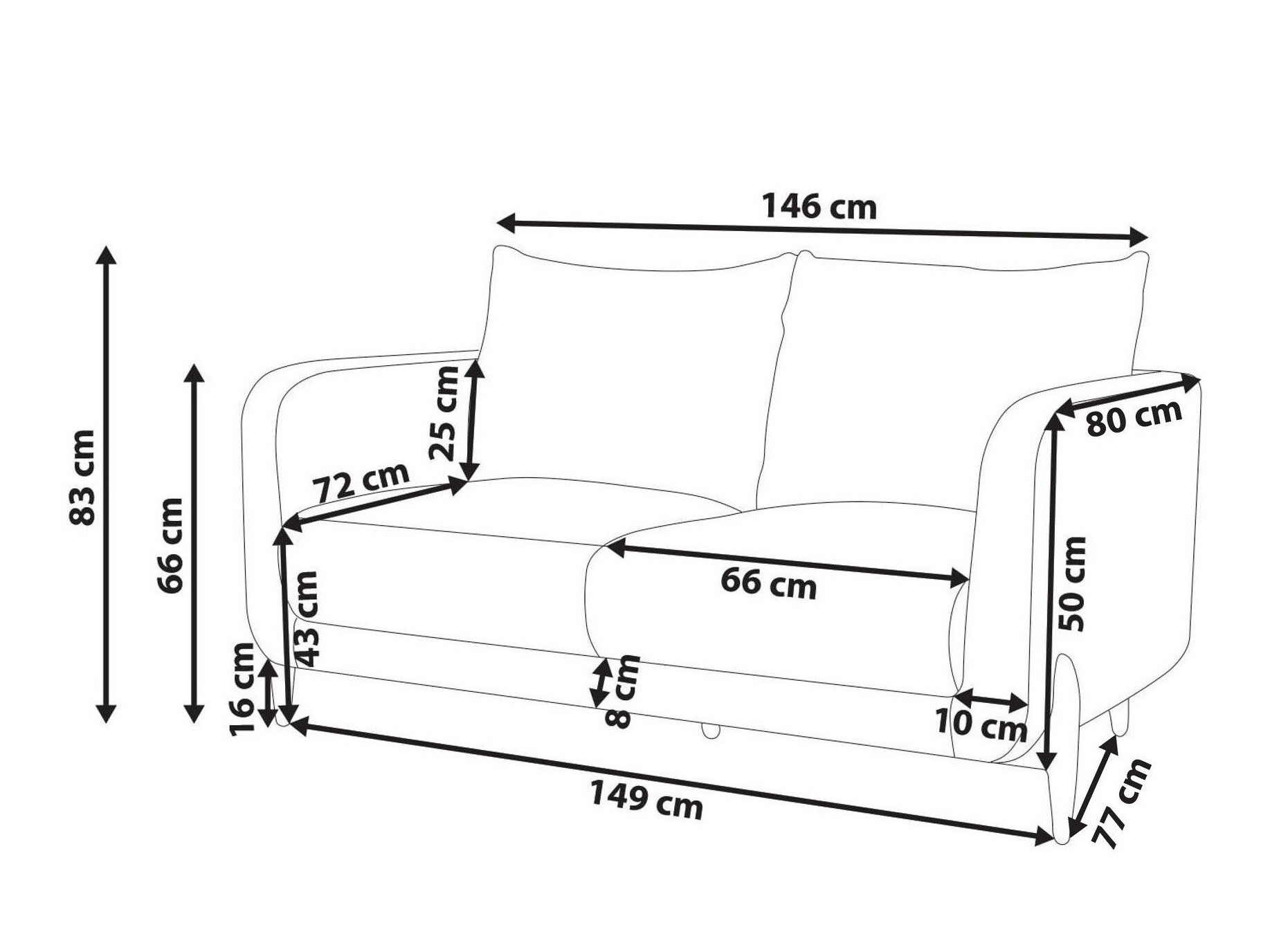 Sofa Berwyn 3119 (Svetlo zelena)