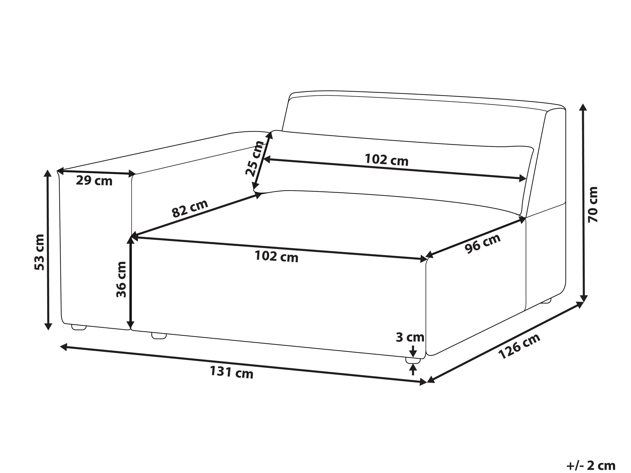Modularne sedeće garniture Tivsora 105 (Sivo)