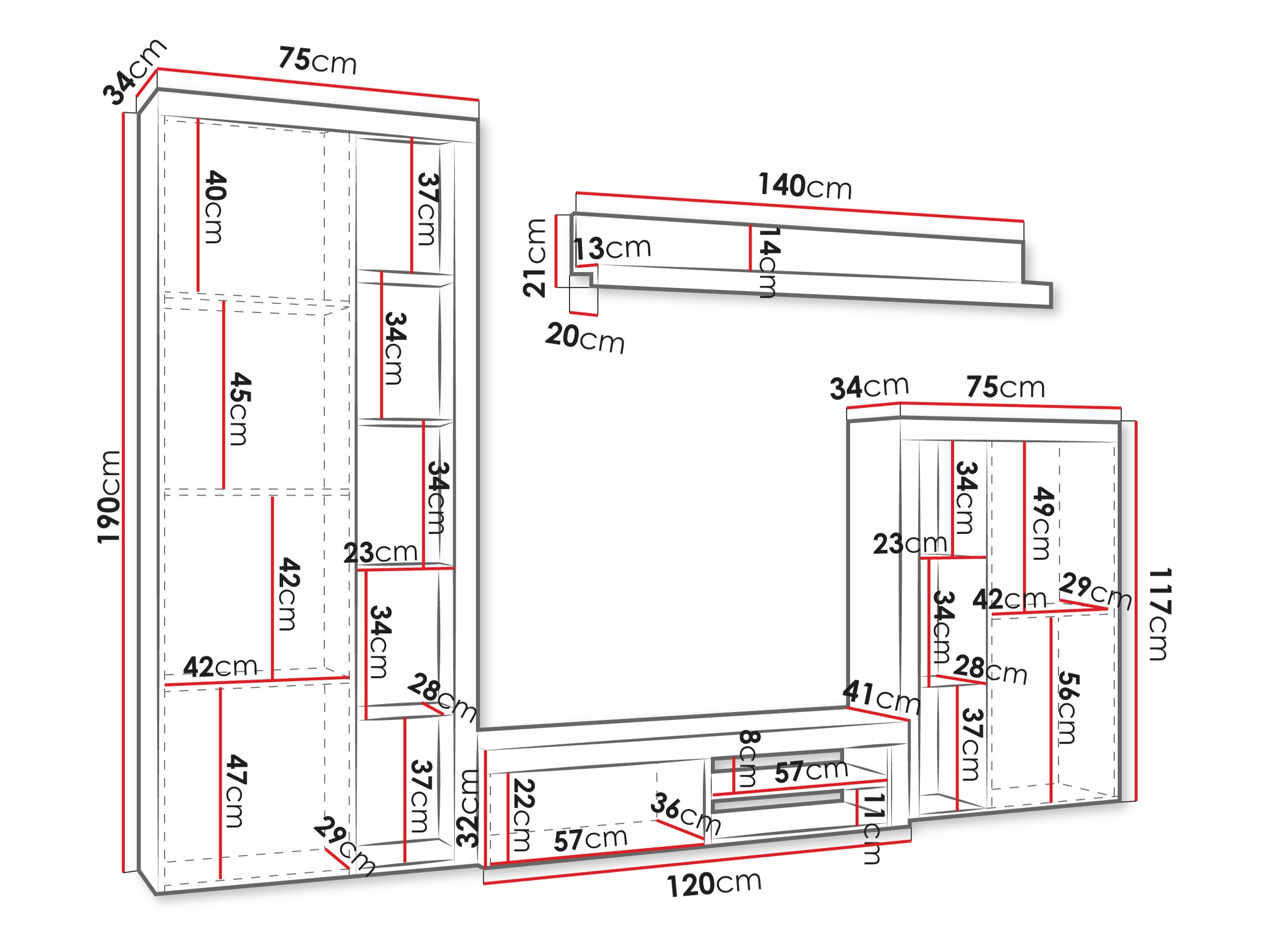 Set za dnevnu sobu Tucson 103 (Belo)