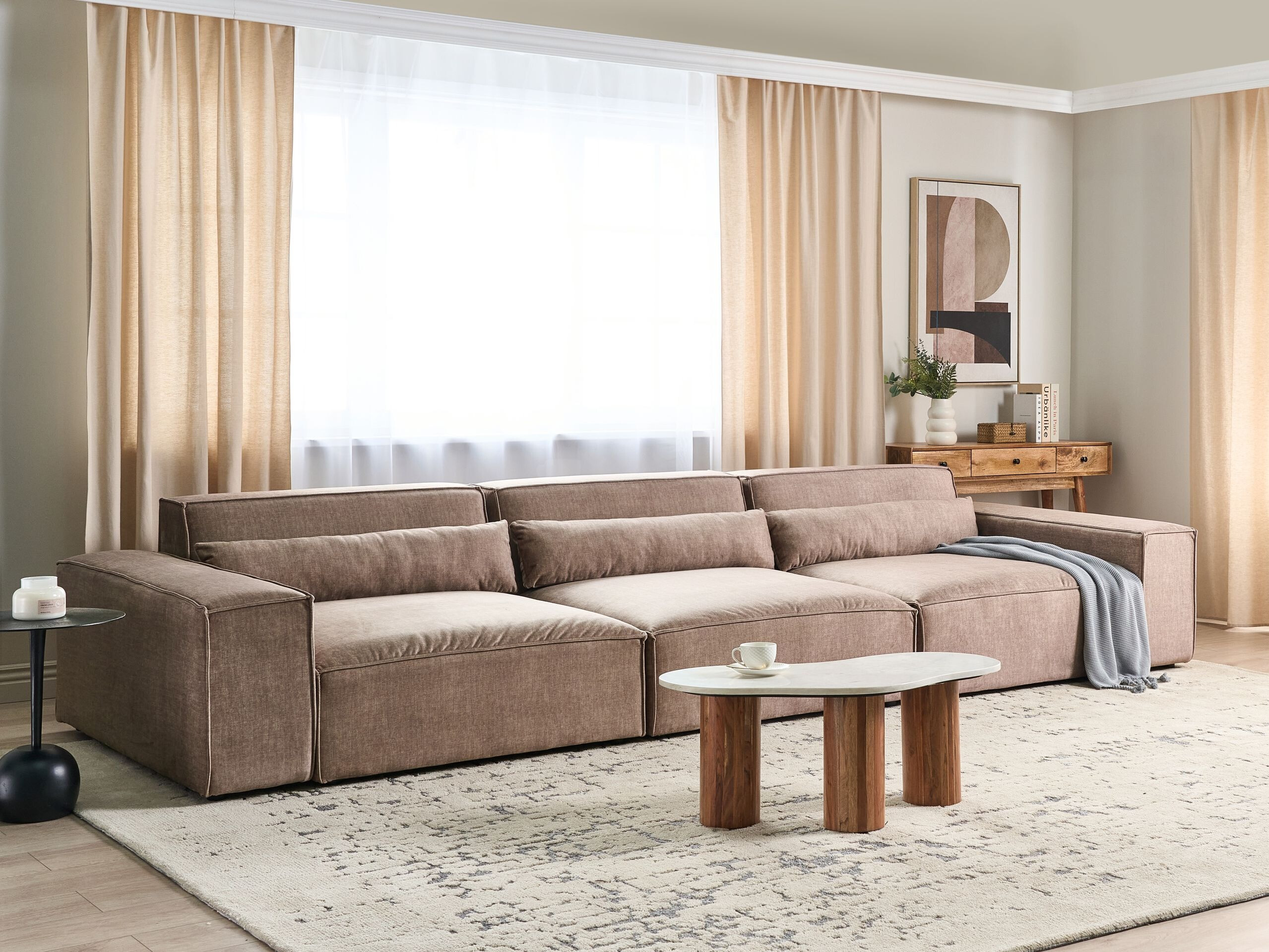 Modularna sofa Tivsora 106 (Svetlo smeđa)