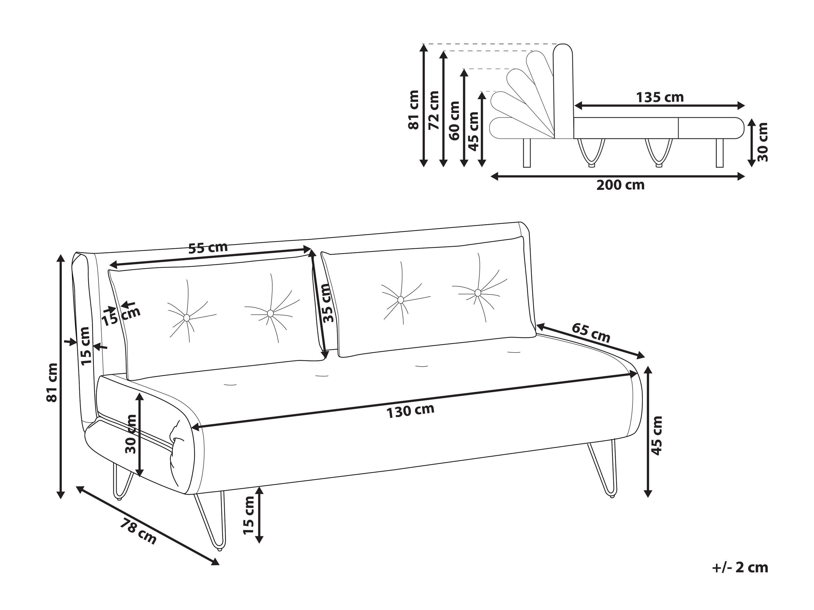 Sofa na razvlačenje Berwyn 3158 (Svetlo bež)