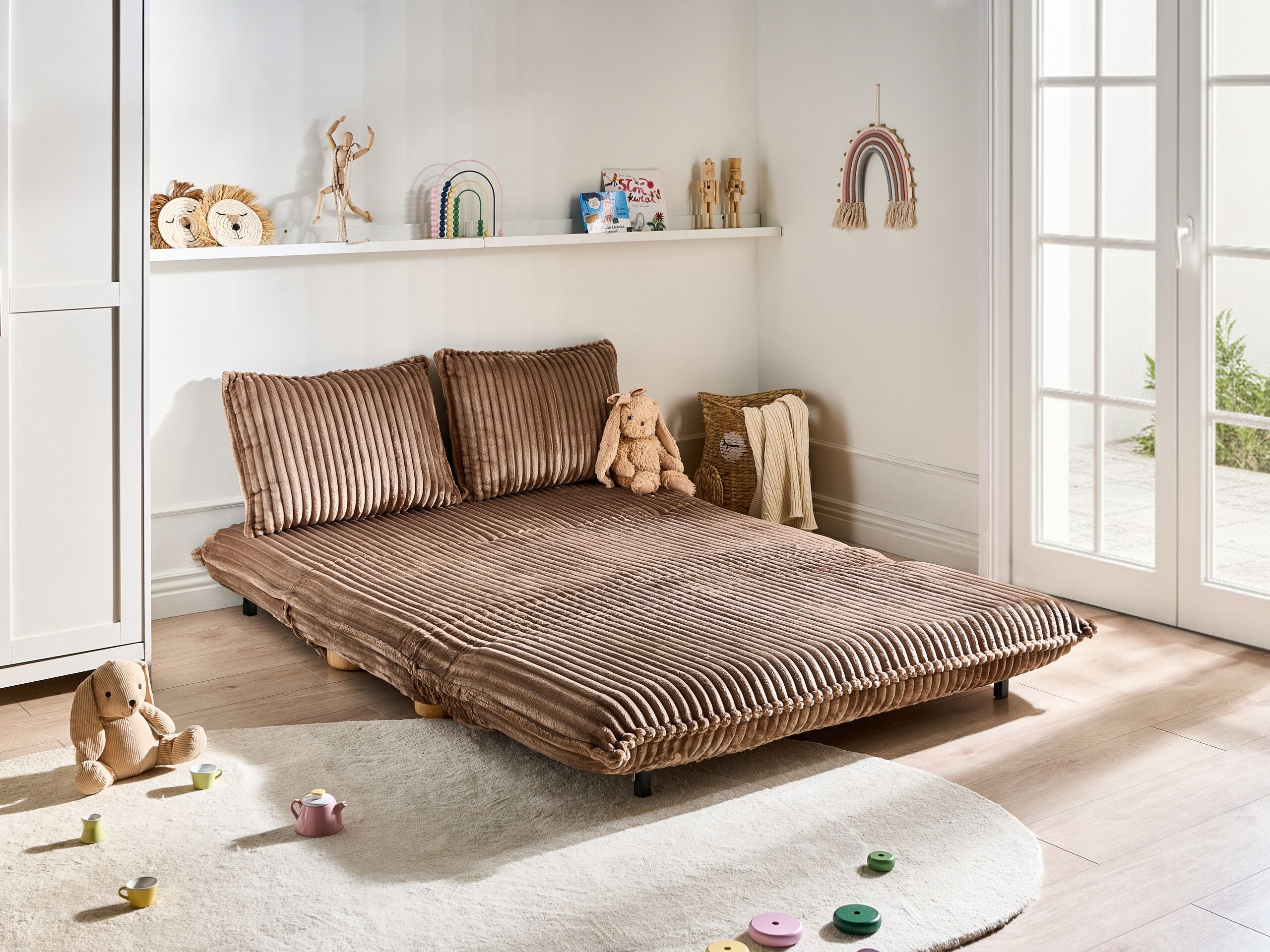 Sofa na razvlačenje Berwyn 3167 (Svetlo smeđa)