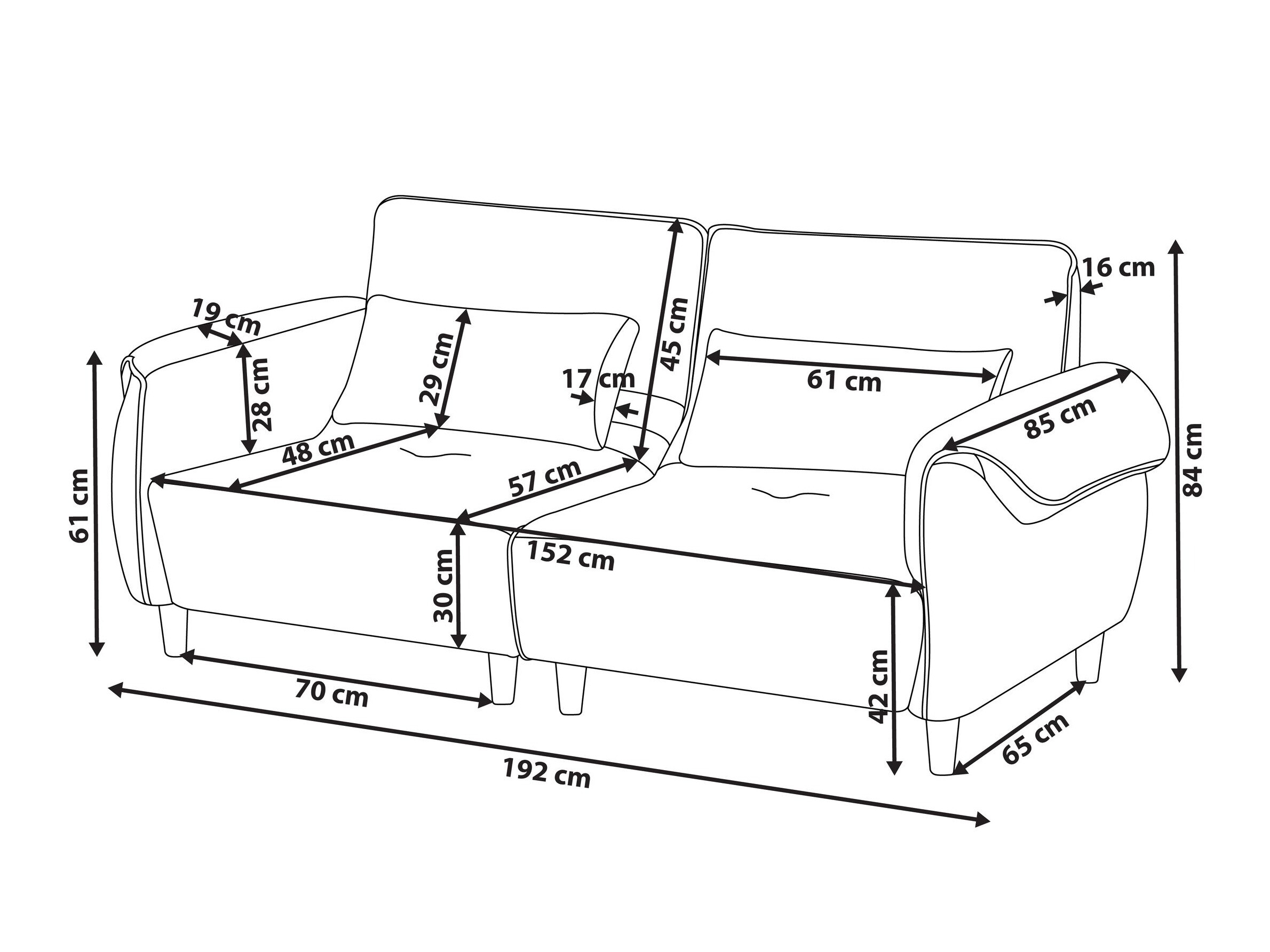 Sofa Berwyn 3169 (Belo)