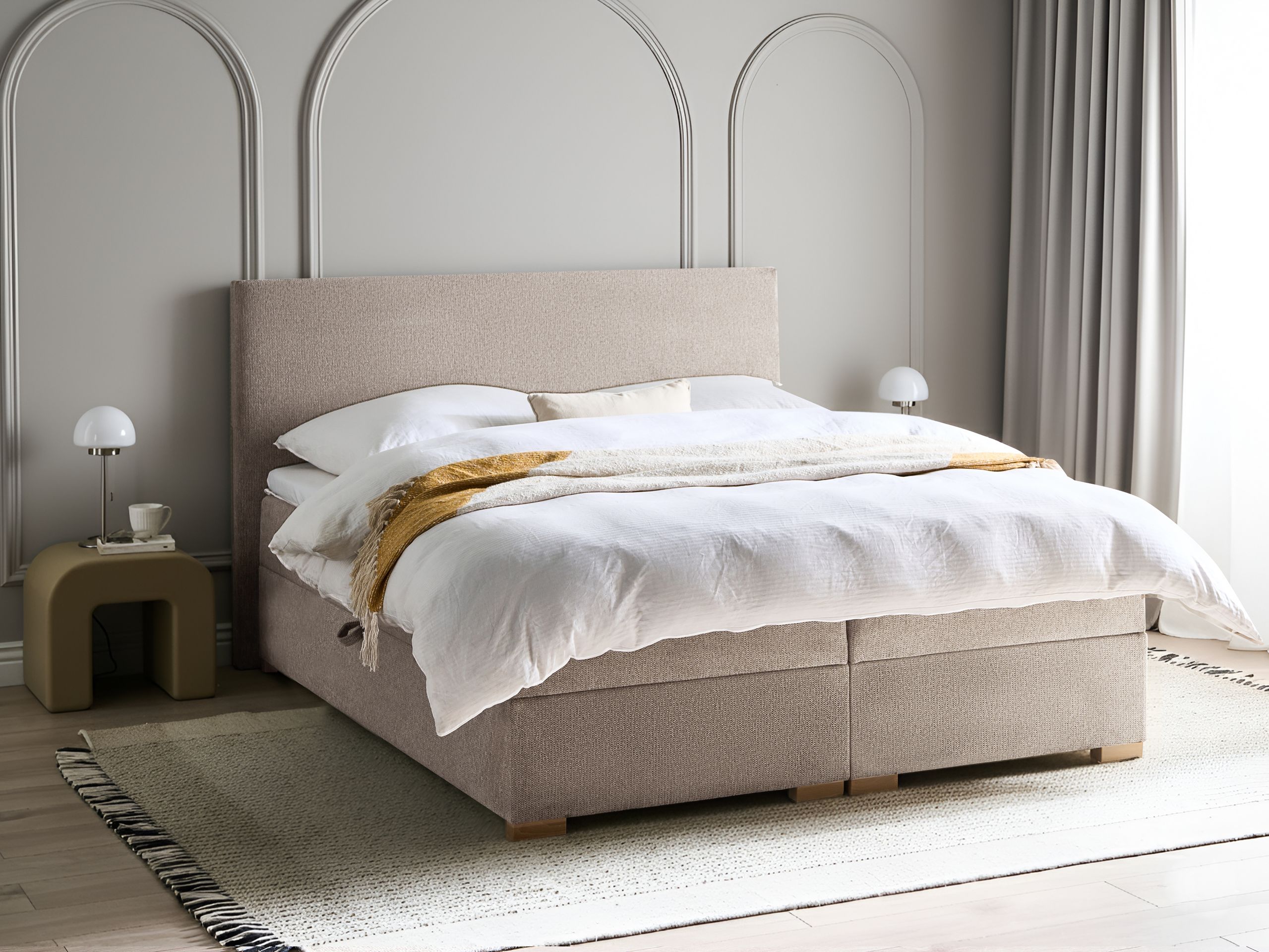 Boxspring krevet Berwyn 3174 (Taupe)