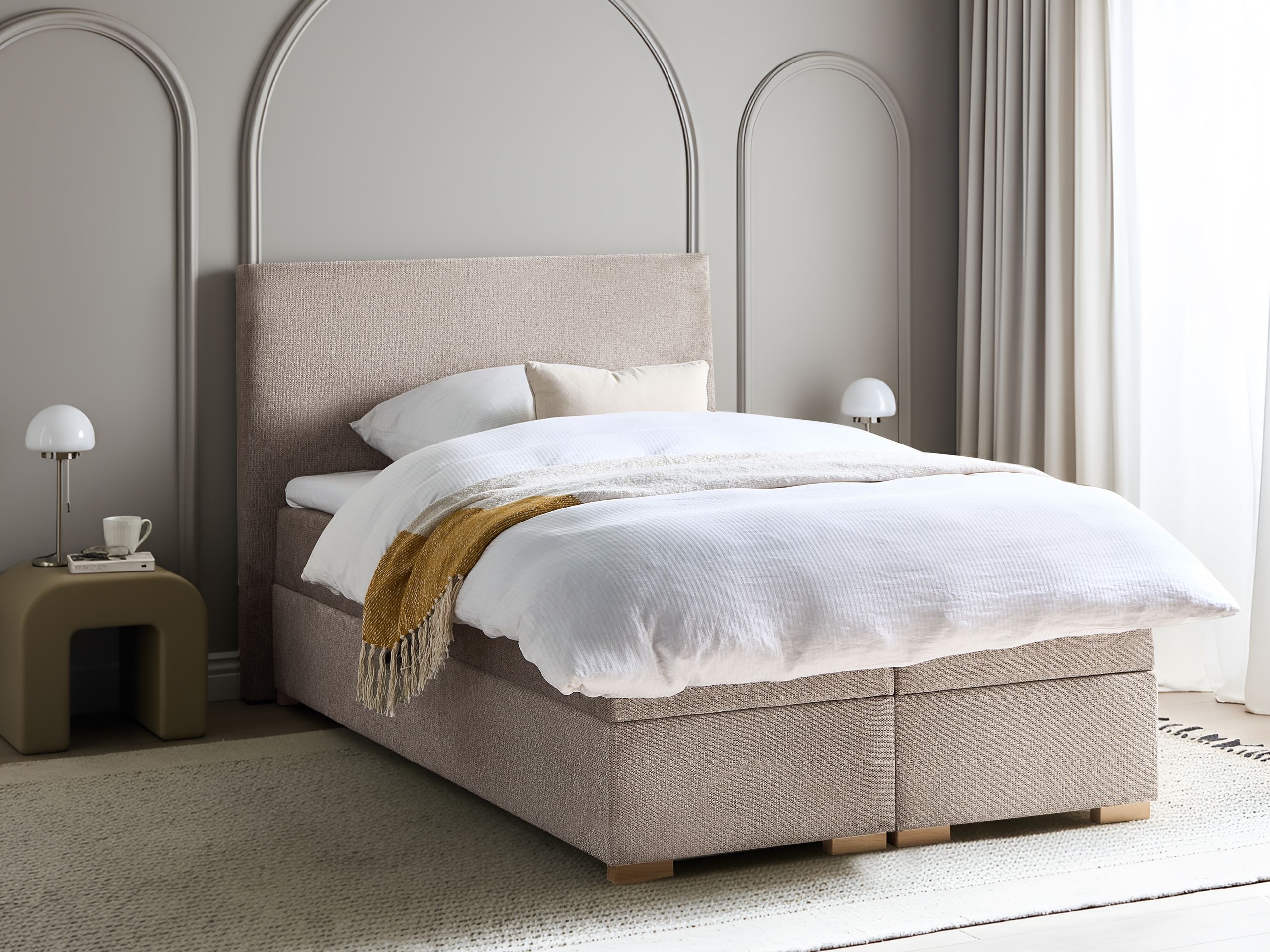 Boxspring krevet Berwyn 3174 (Taupe)