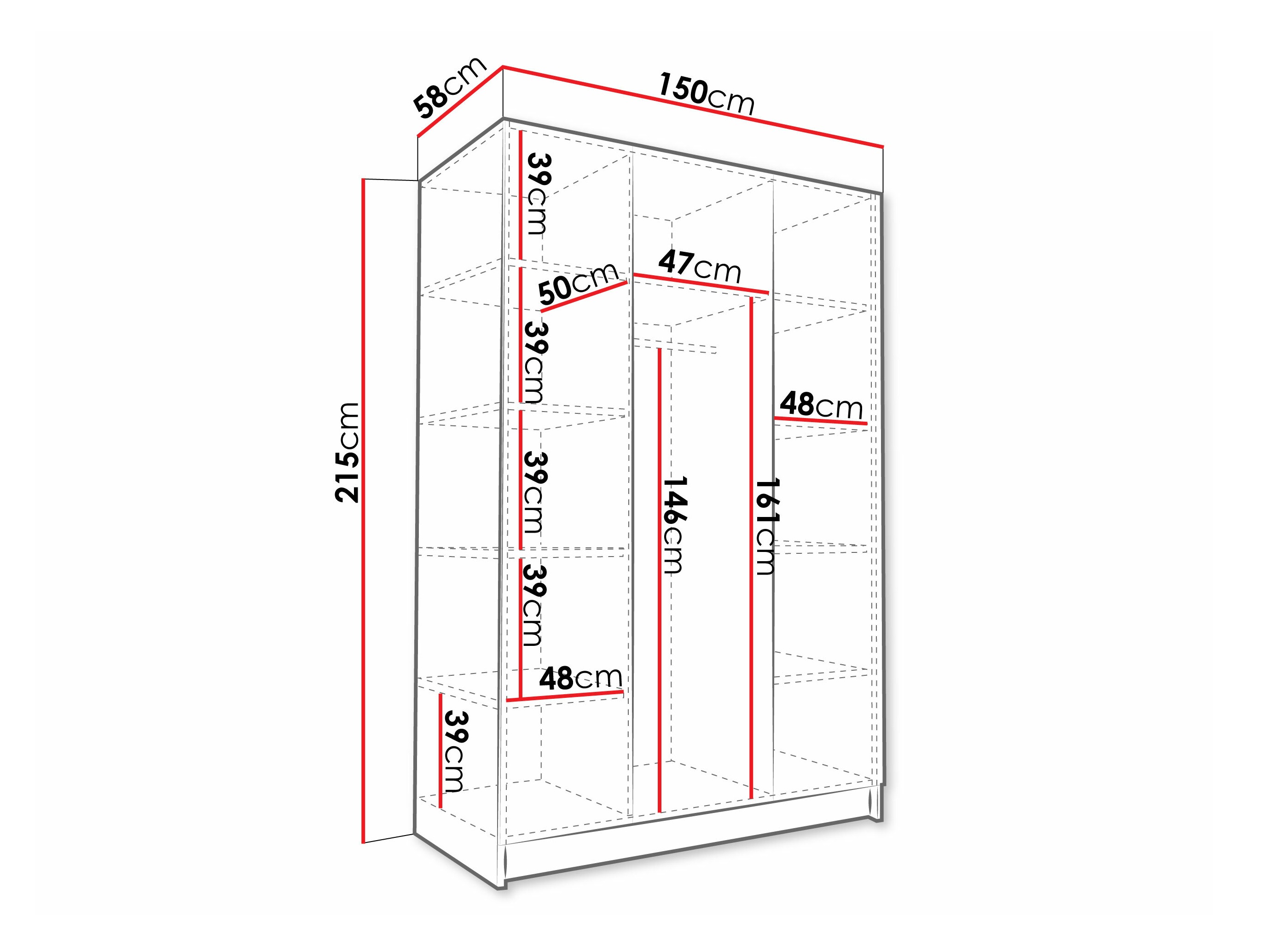 Ormar Closico 198 (Belo + Crno)