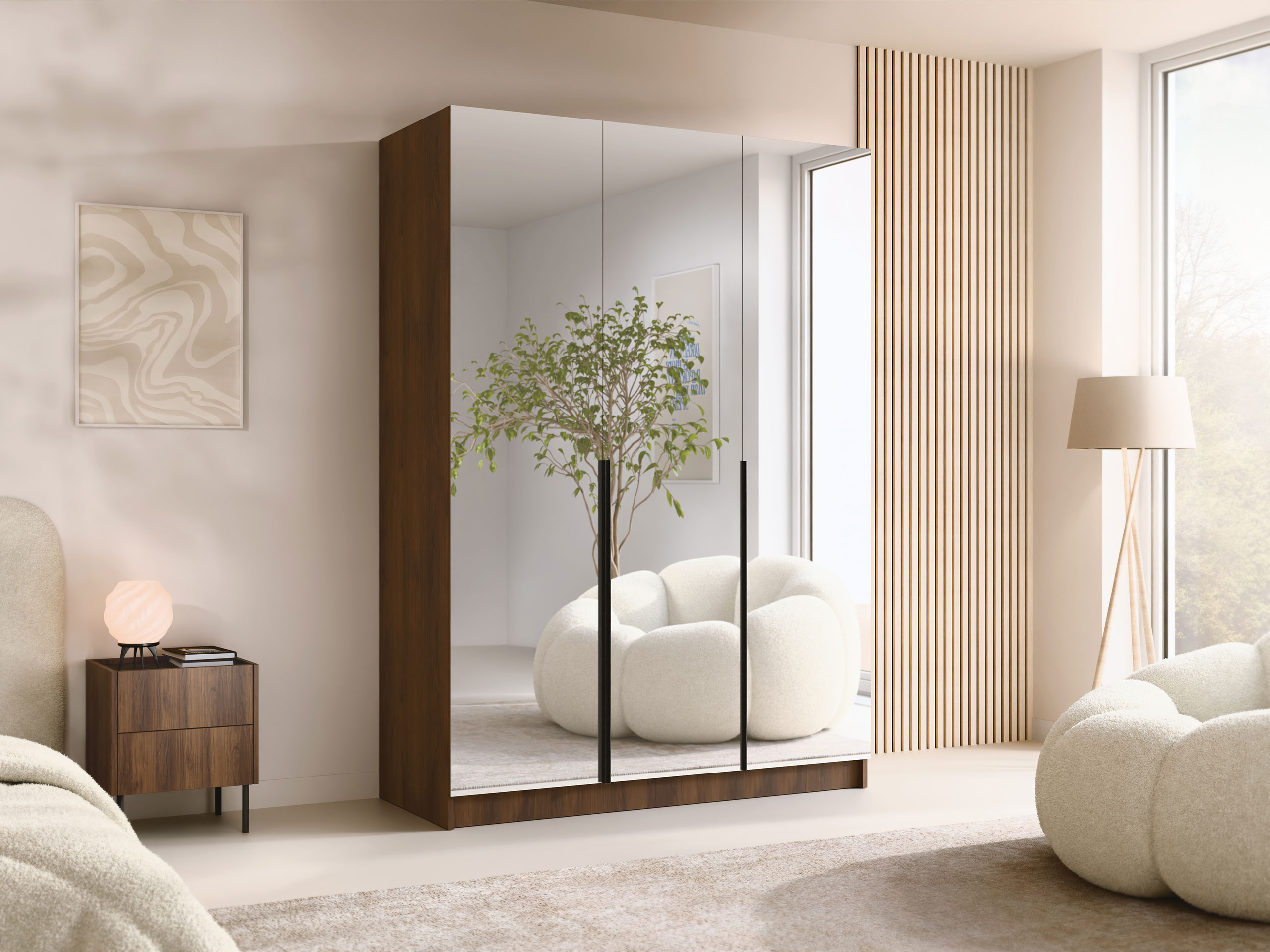 Ormar Closico Decoron III (Orah + Crno)