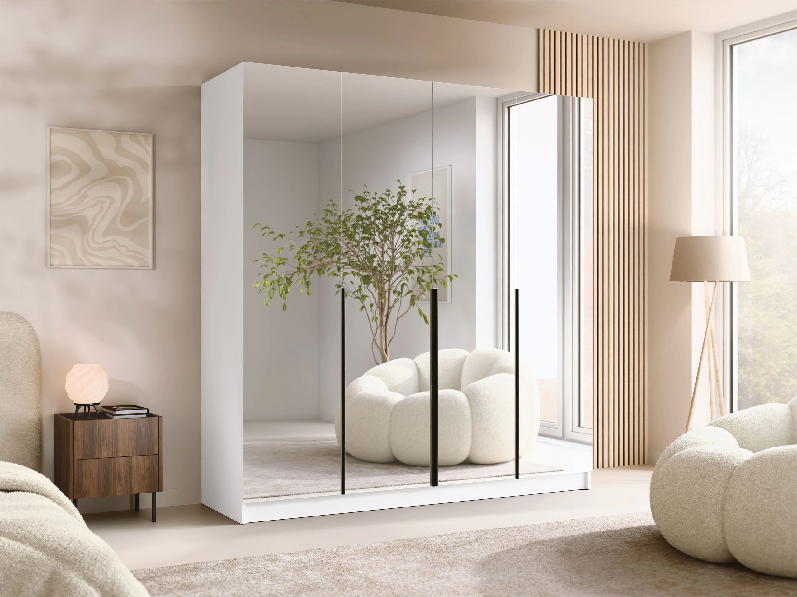 Ormar Closico Navor III (Belo + Crno)