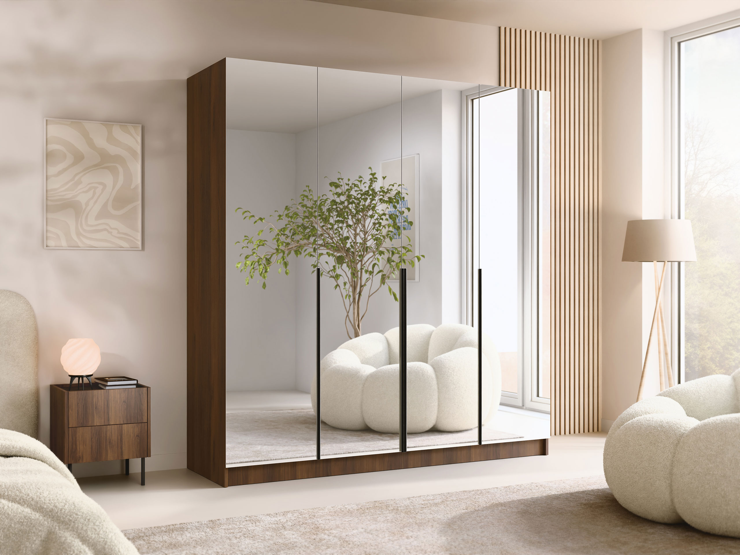 Ormar Closico Navor III (Orah + Crno)