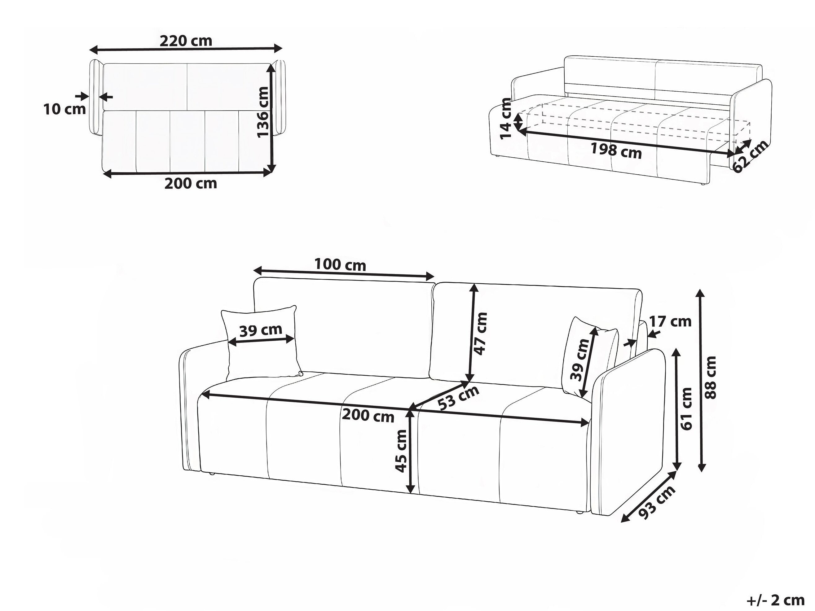 Sofa na razvlačenje Berwyn 3171 (Smeđa)