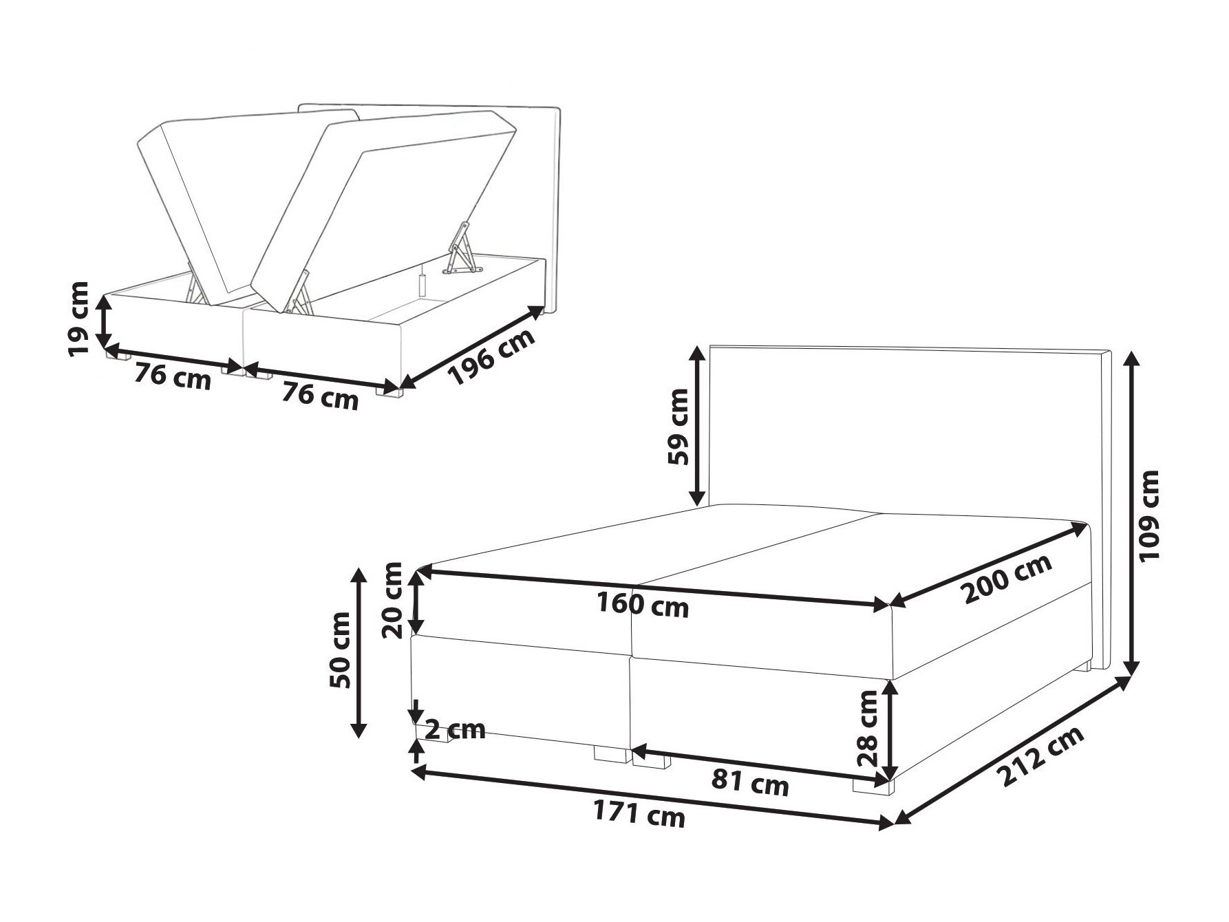 Boxspring krevet Berwyn 3174 (Taupe)