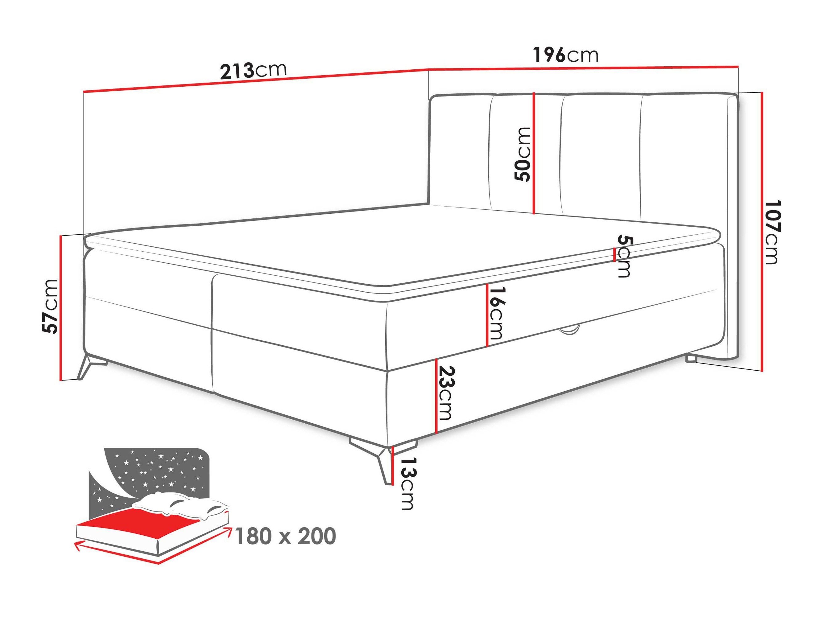 Boxspring krevet Viter (Vibe 03)