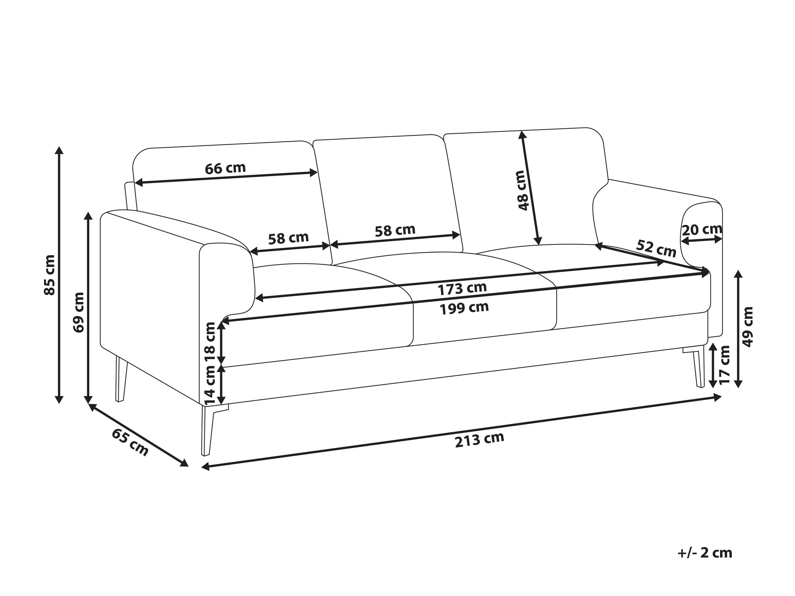 Sofa Catcavu 104 (Smeđa)