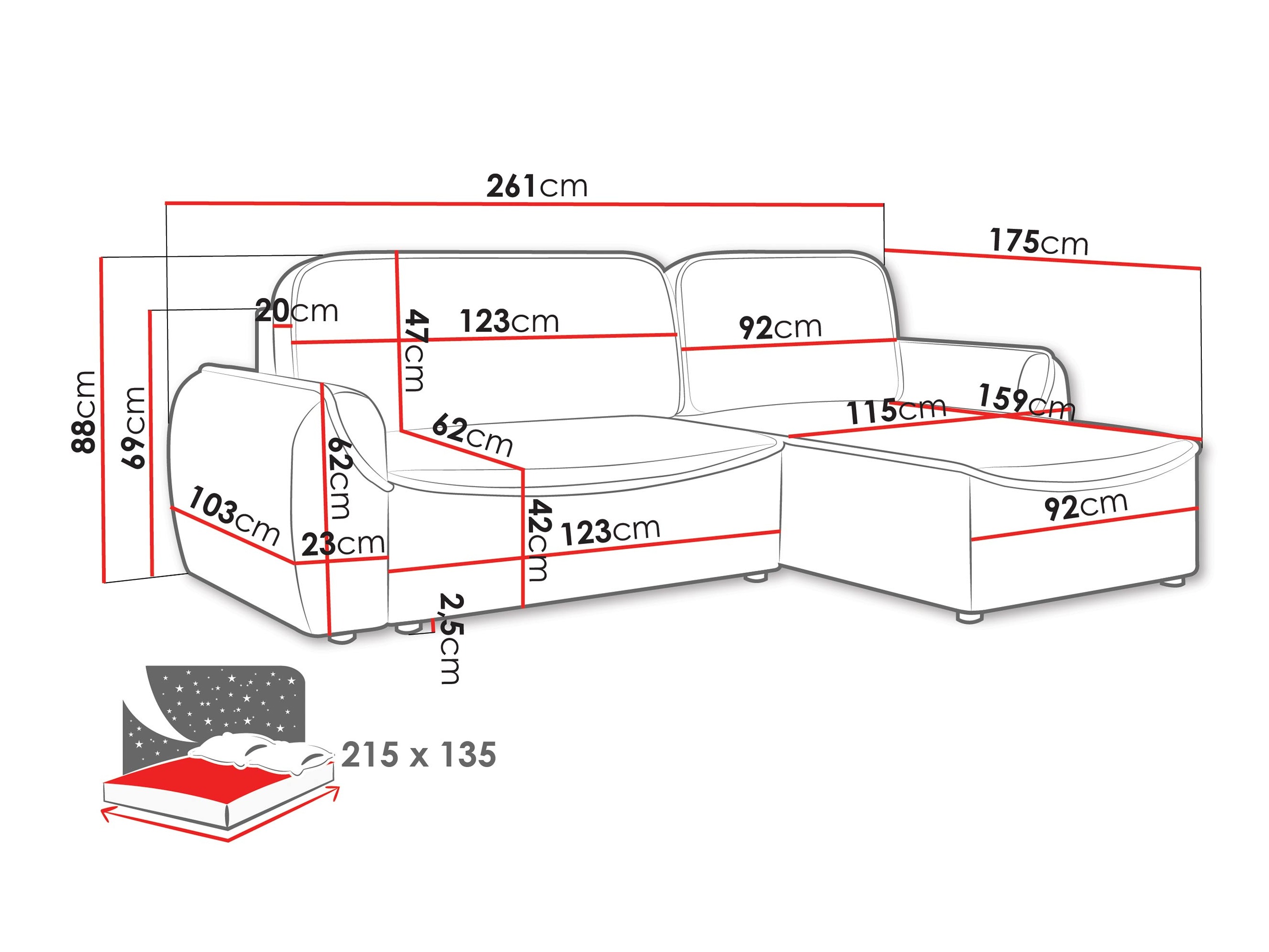 Ugaona garnitura Luces (Cruz 15)