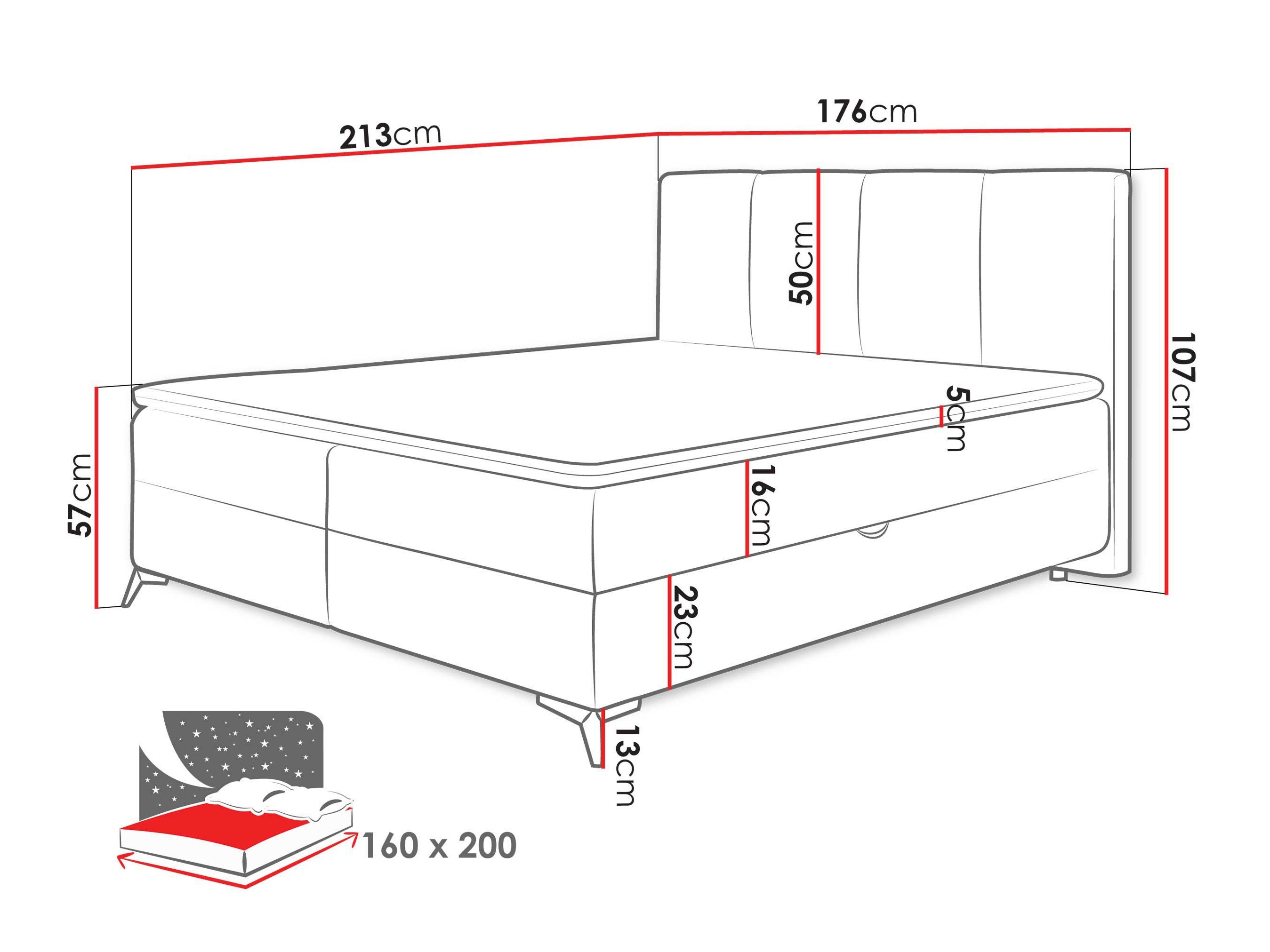Boxspring krevet Viter (Vibe 07)