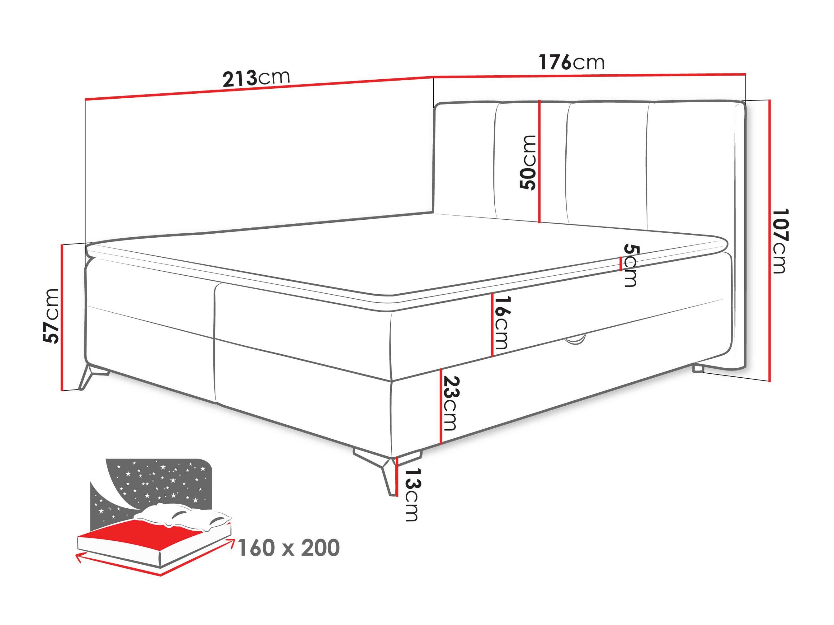 Boxspring krevet Viter (Vibe 26)