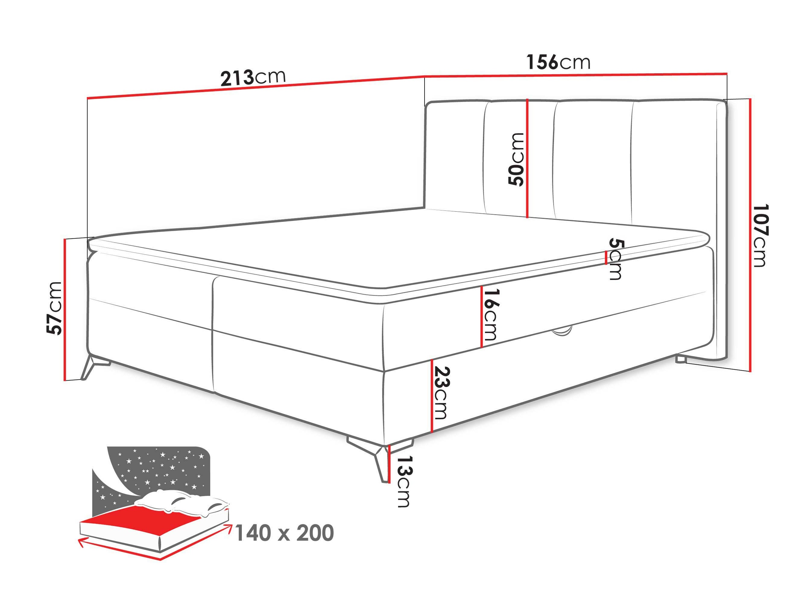 Boxspring krevet Viter (Vibe 95)