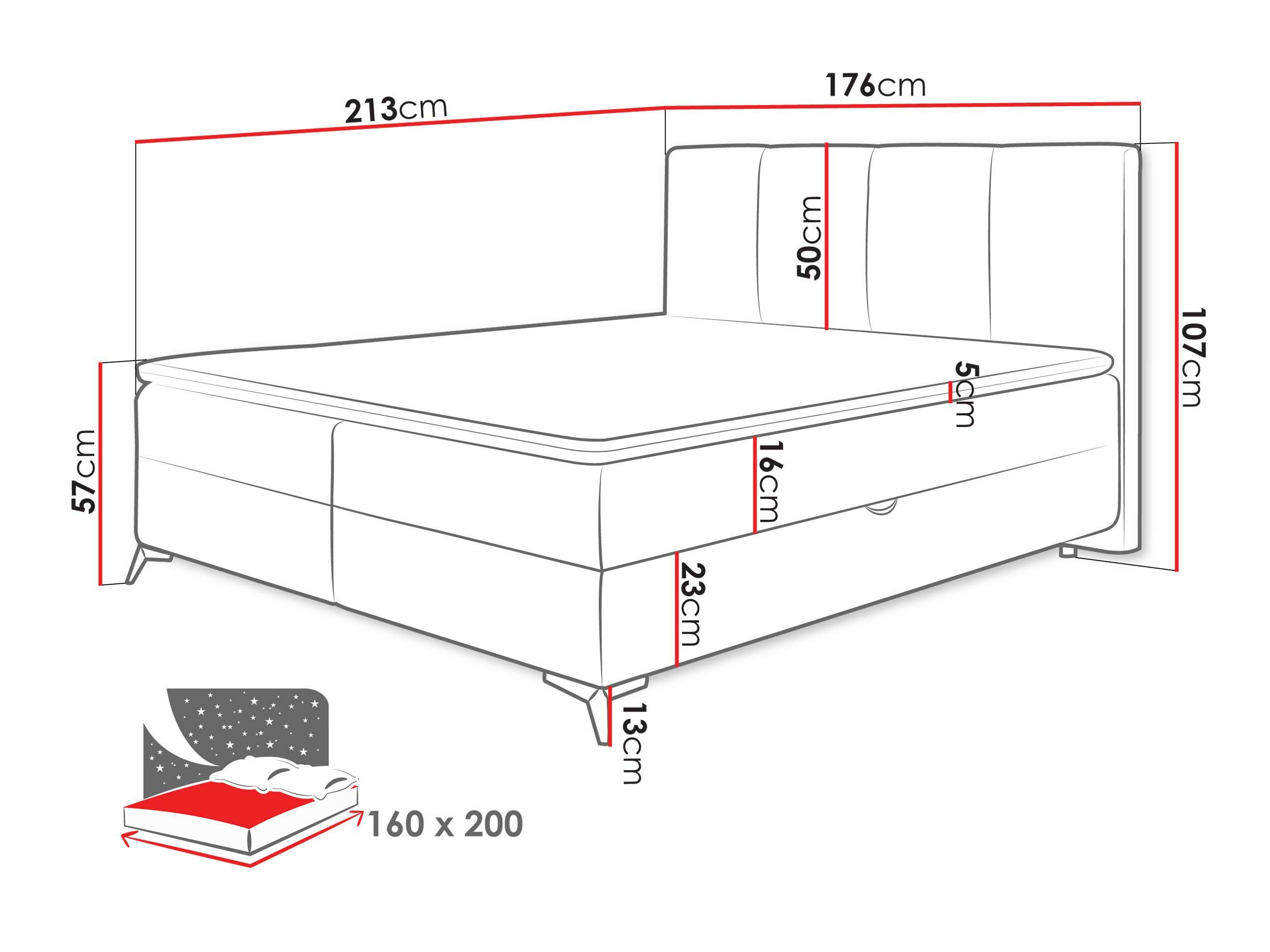 Boxspring krevet Viter (Vibe 95)