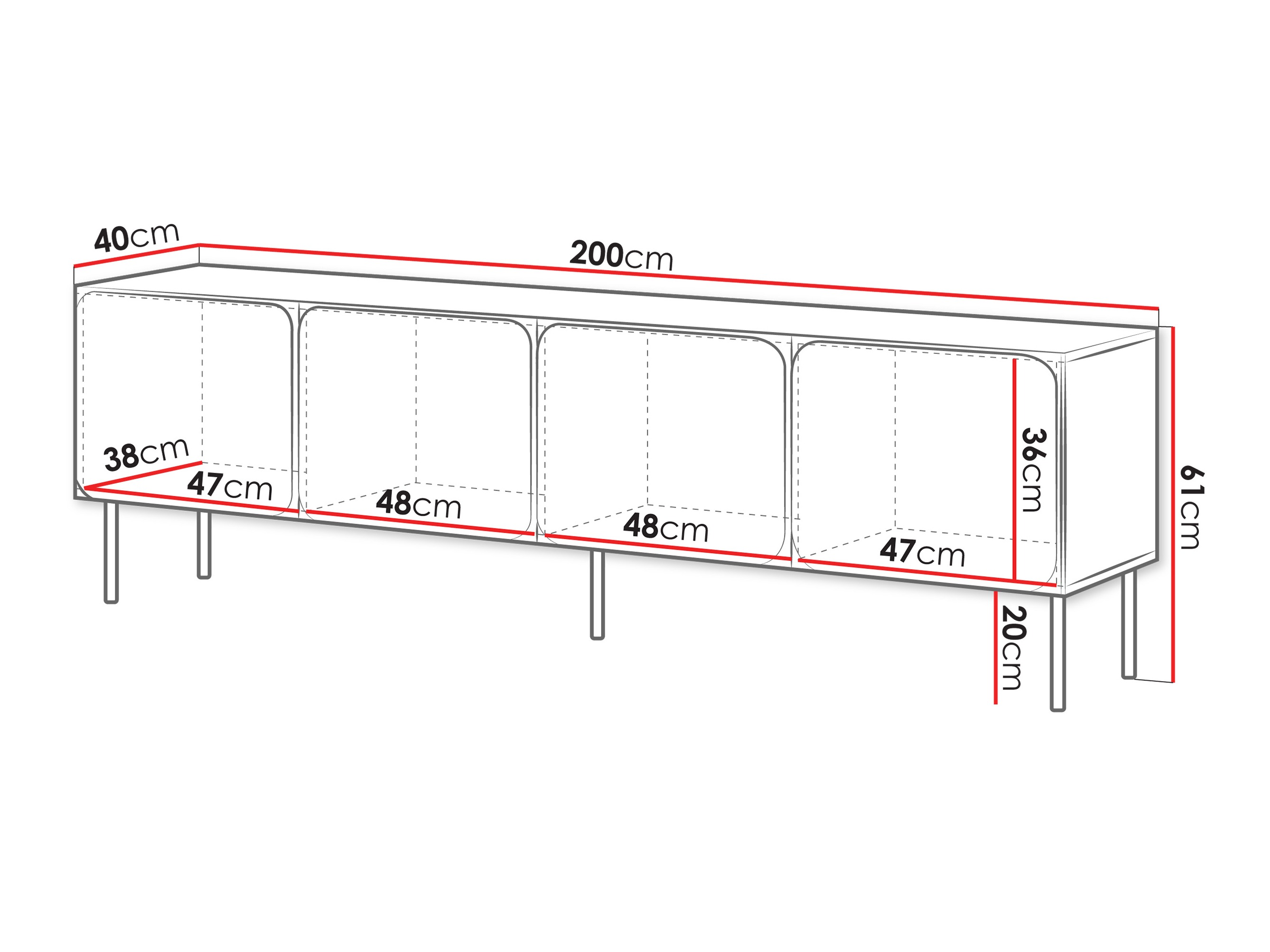 TV komoda Fentore 101 (Kašmir)