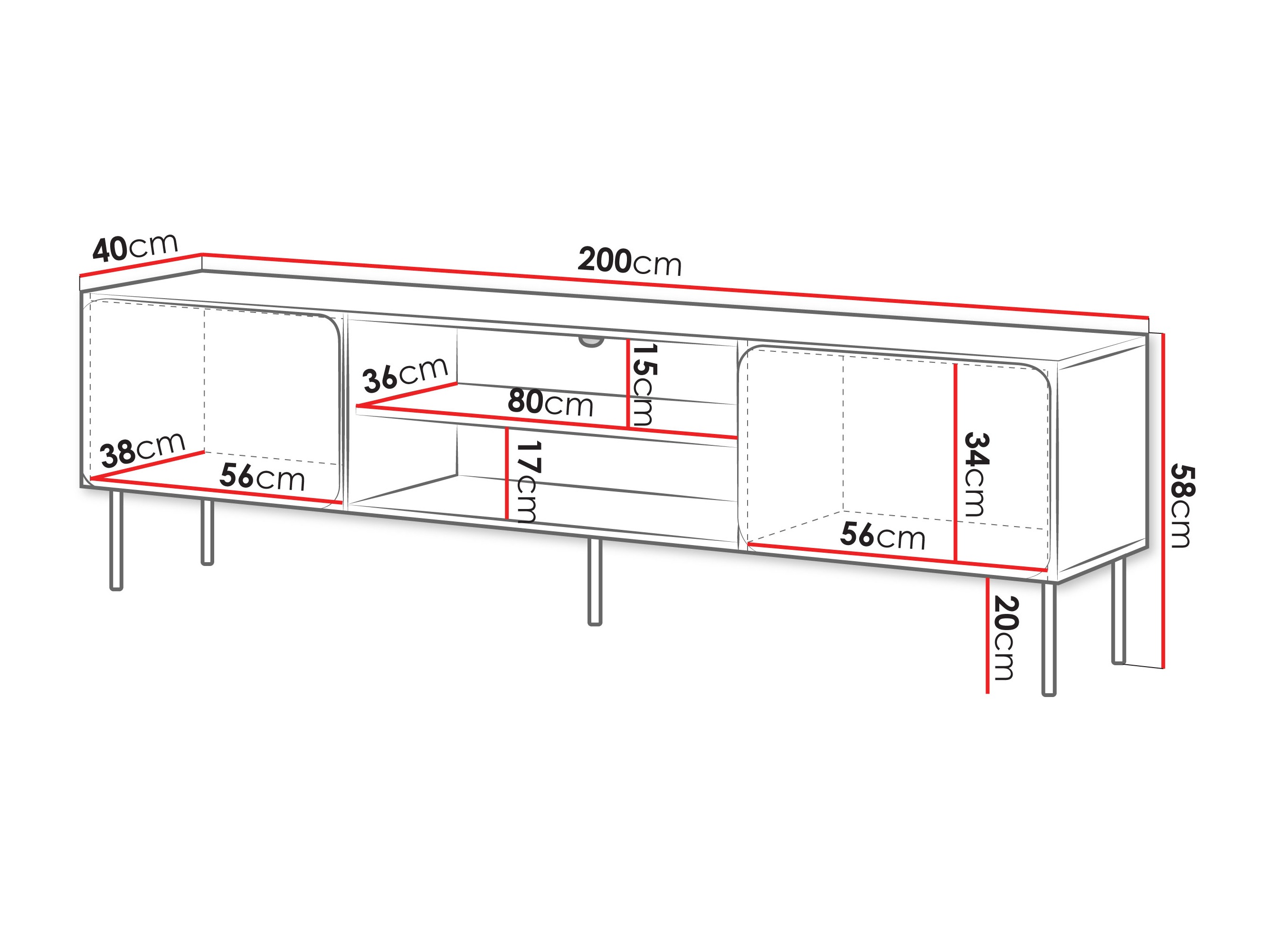 TV komoda Fentore 102 (Kašmir)
