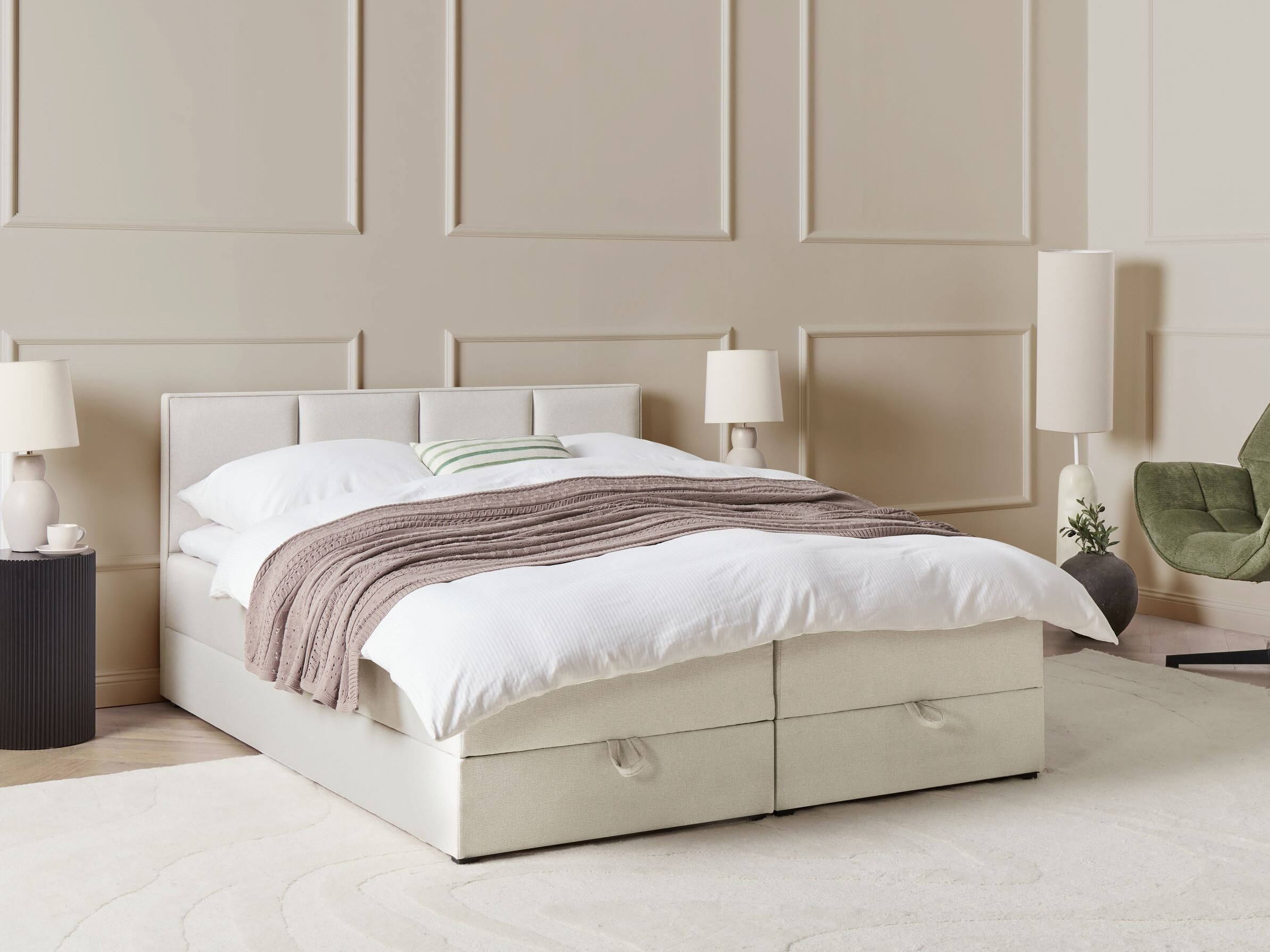 Boxspring krevet Berwyn 3191 (Belo)