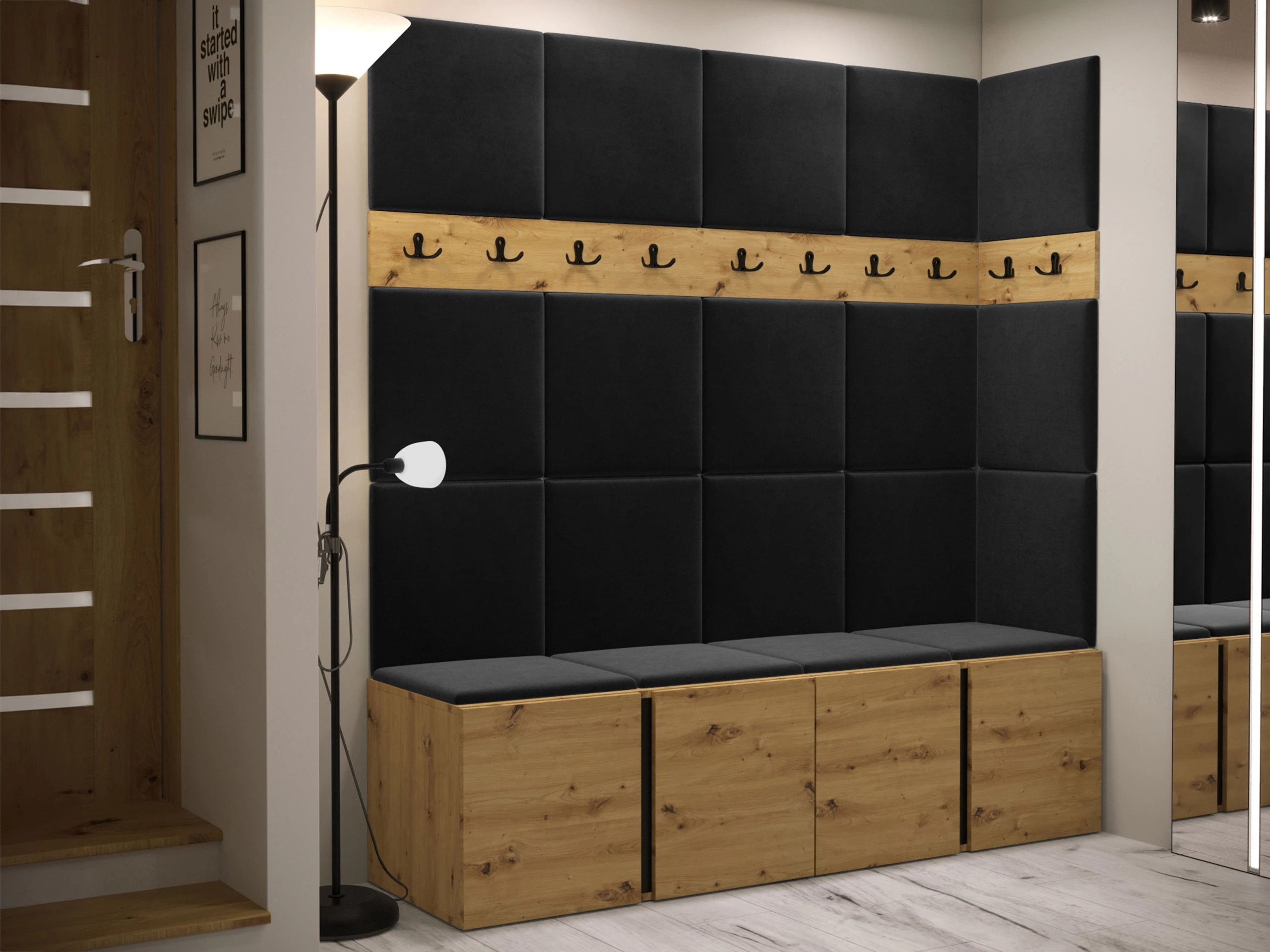 Set za hodnik Pinis II (Artisan hrast)