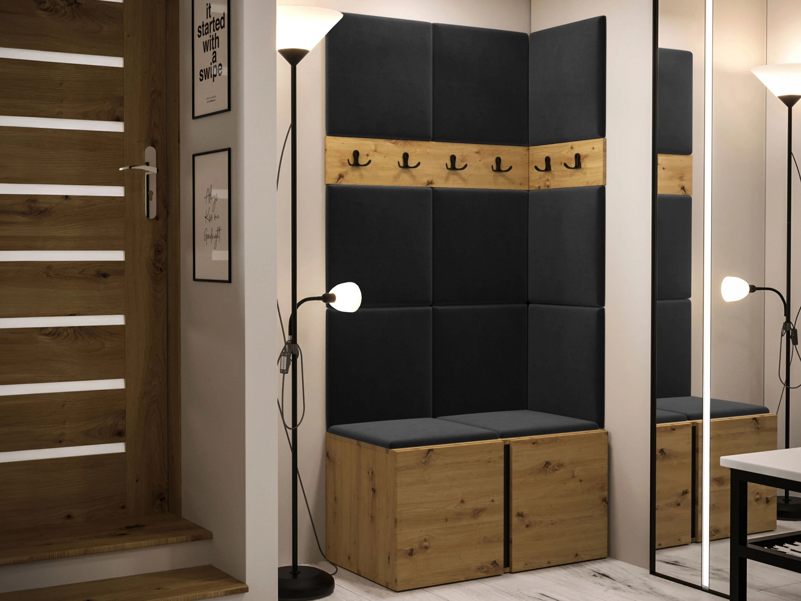 Set za hodnik Pinis I (Artisan hrast)