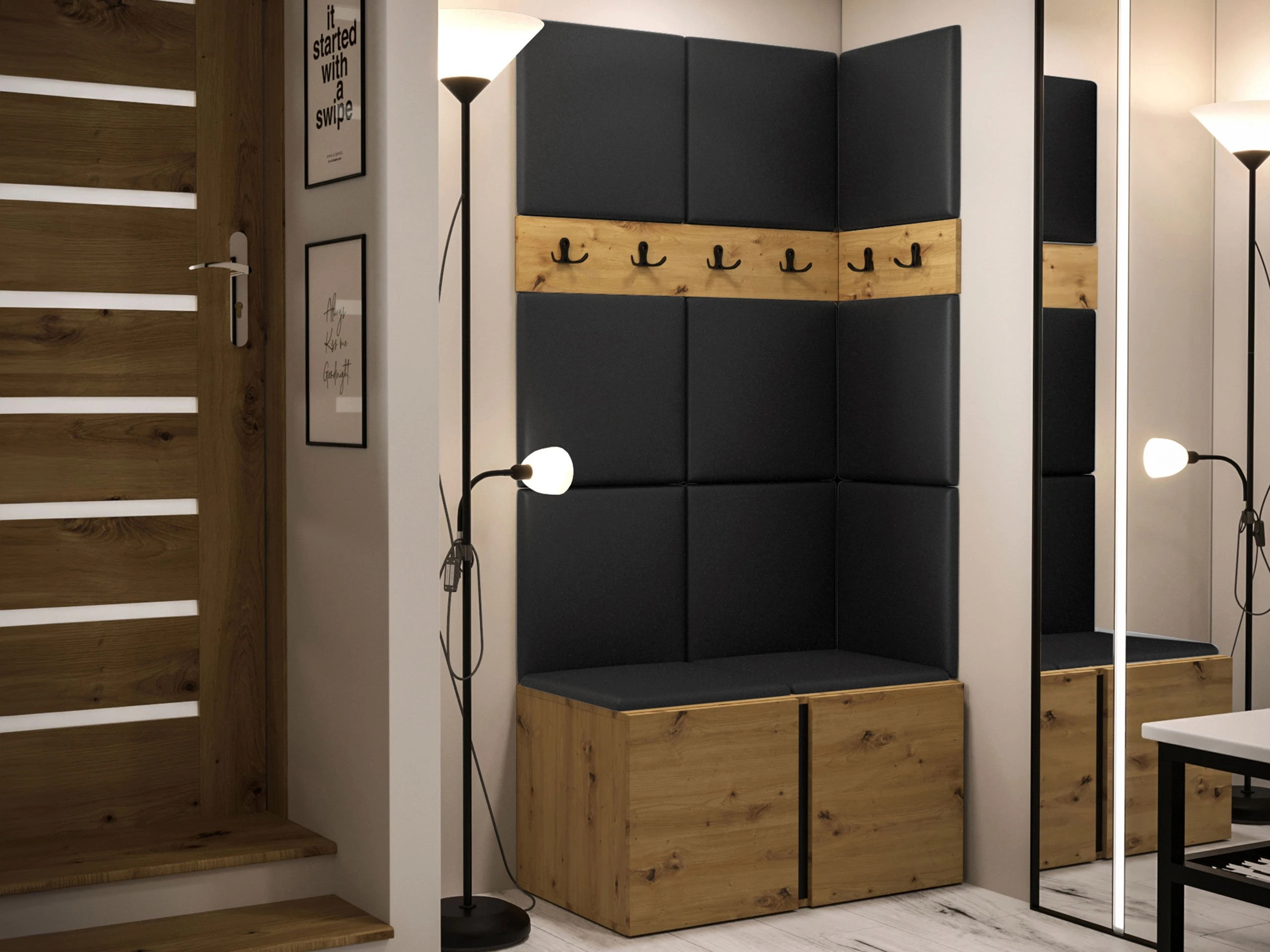 Set za hodnik Pinis I (Artisan hrast)