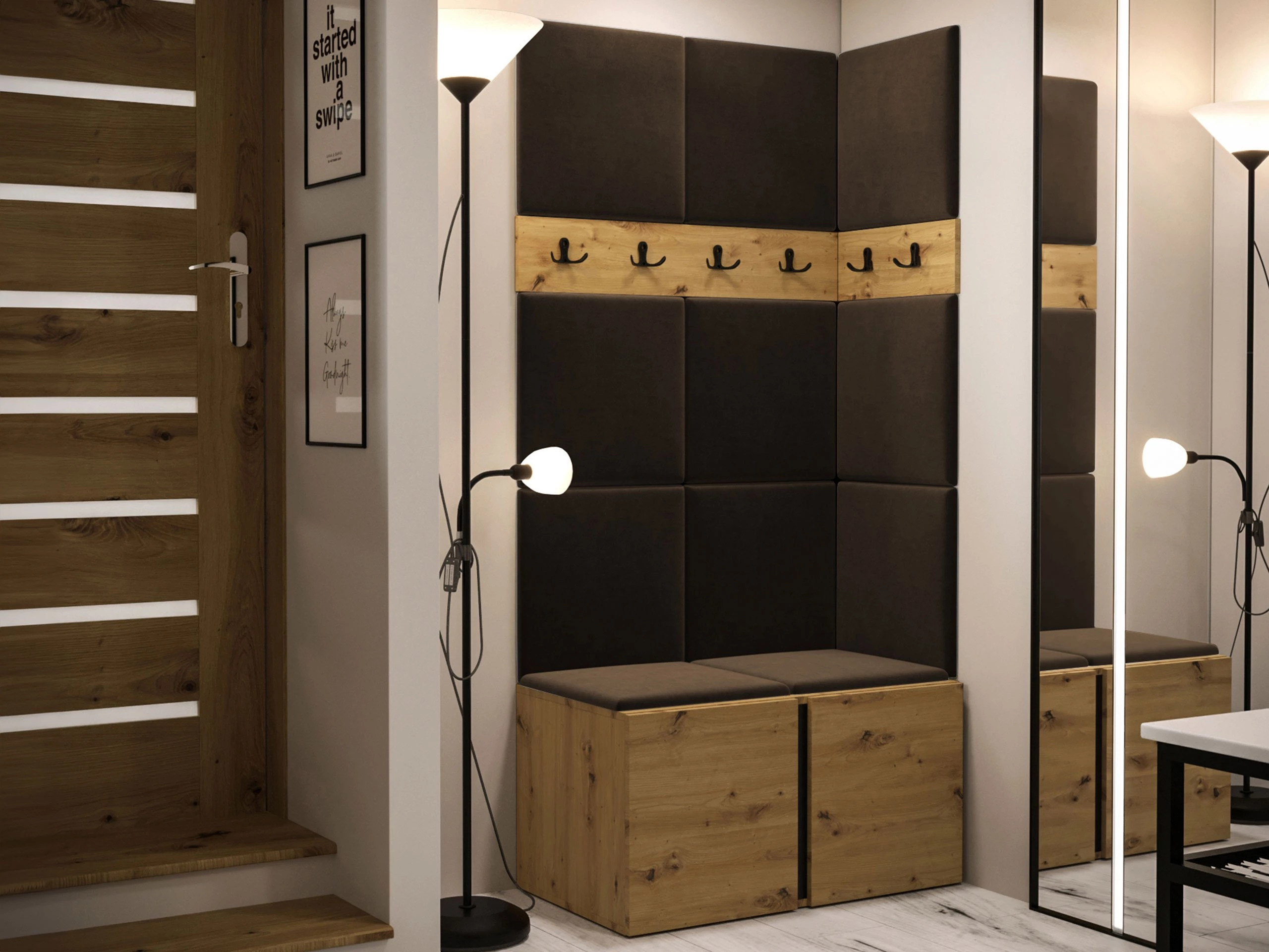 Set za hodnik Pinis I (Artisan hrast)