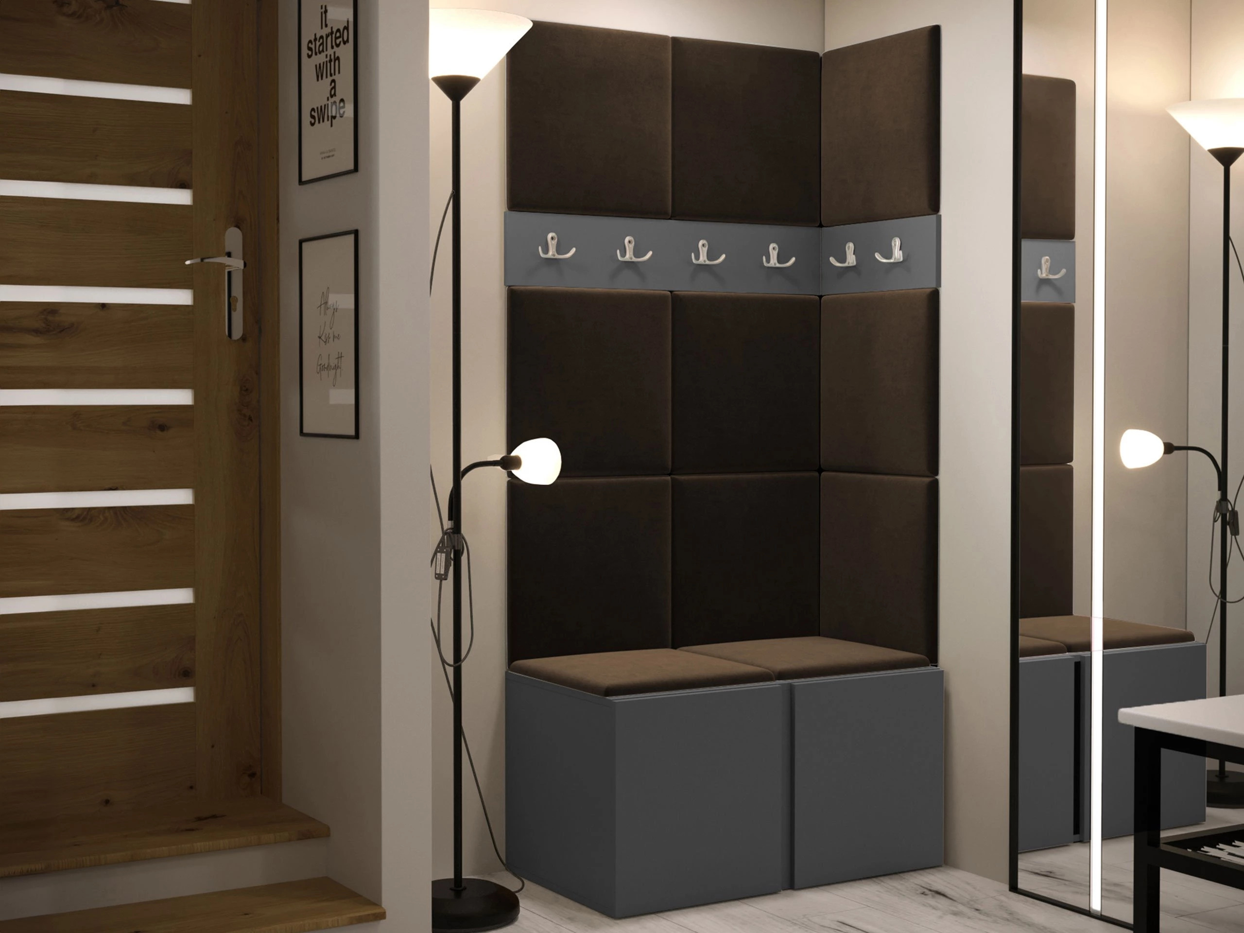 Set za hodnik Pinis I (Grafit)