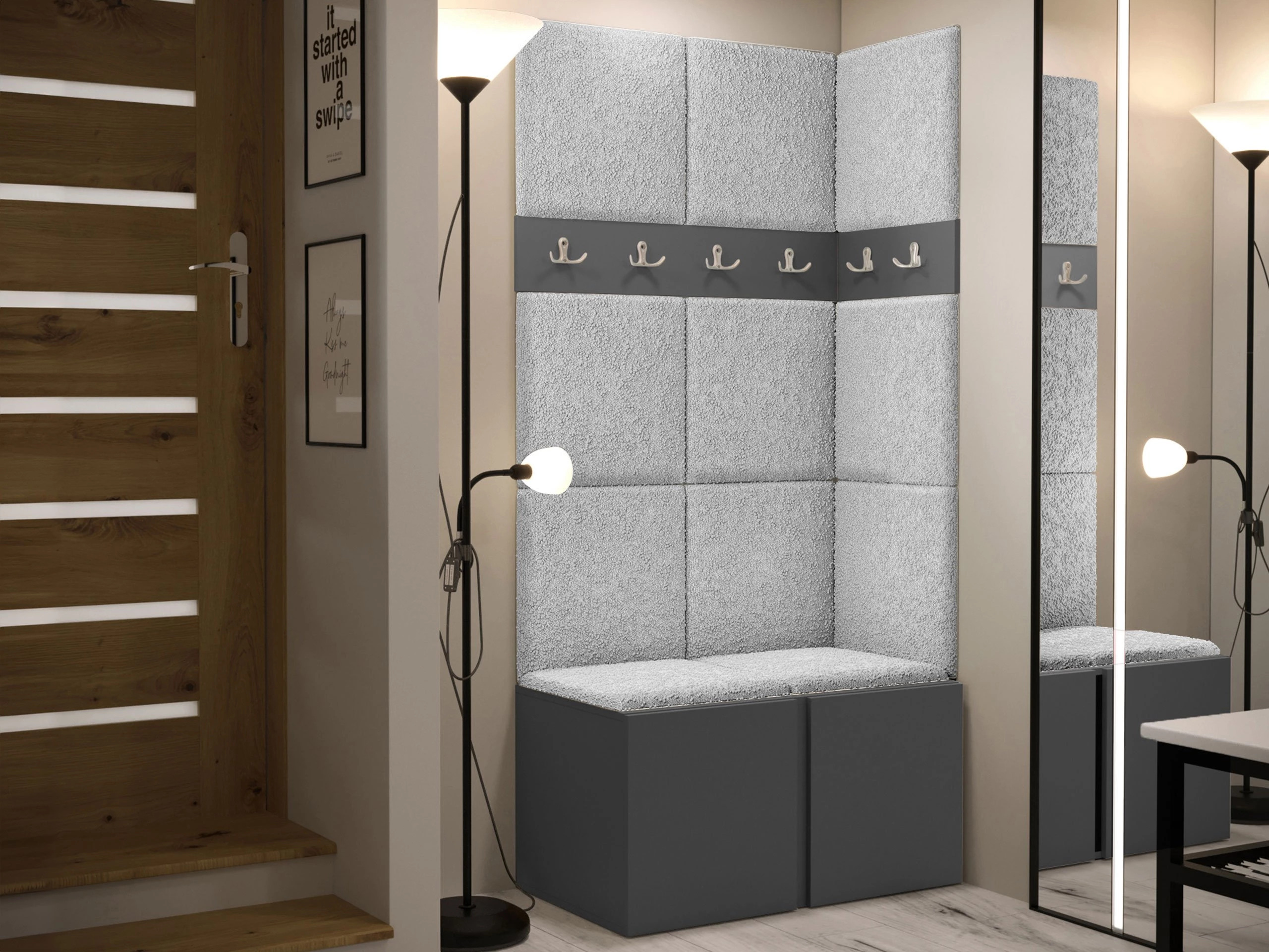 Set za hodnik Pinis I (Grafit)